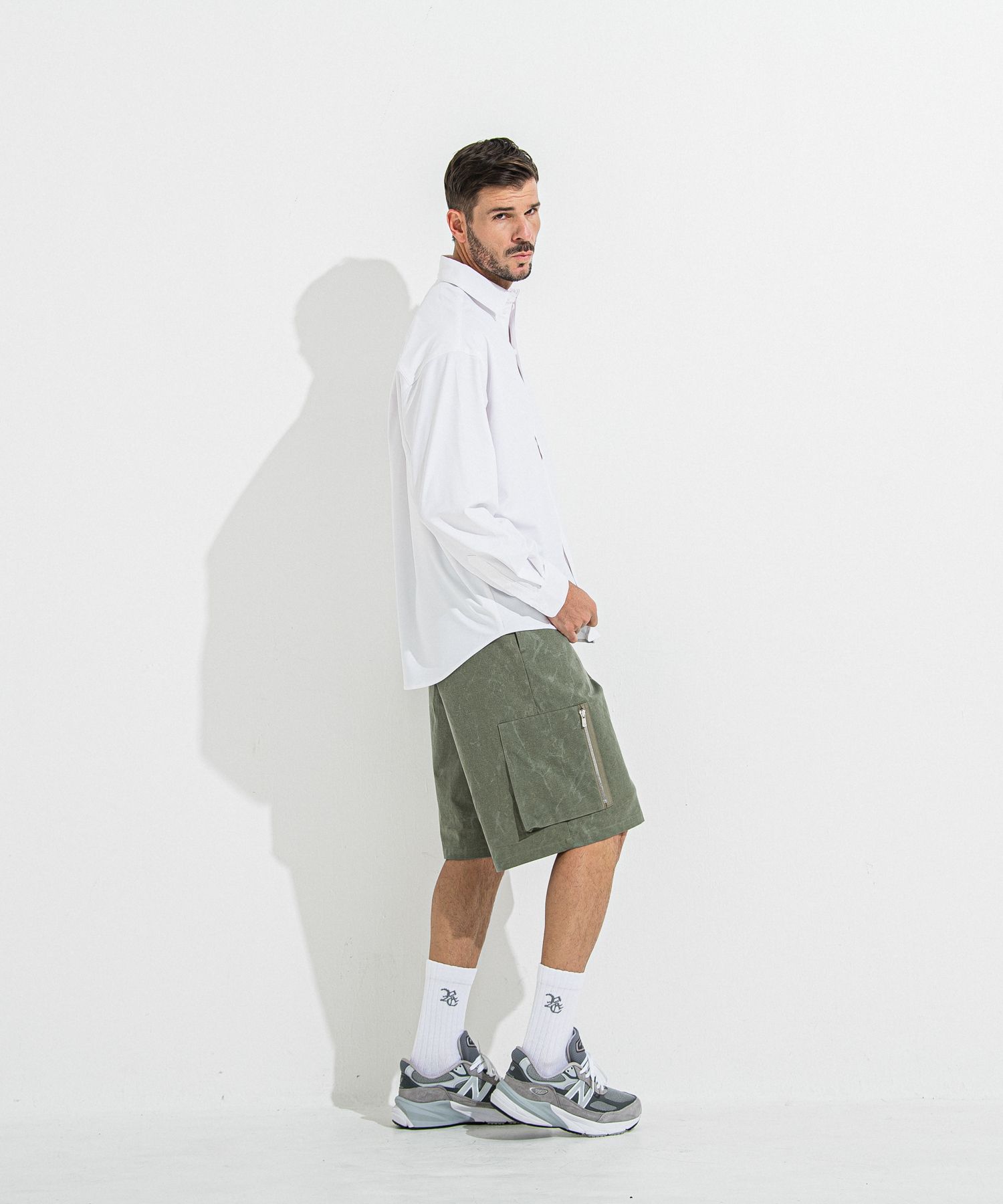 DAVID CARGO HALF PANTS / RC36-HP-007 / ミリタリーカーゴハーフパンツ / ヴィンテージカーキ