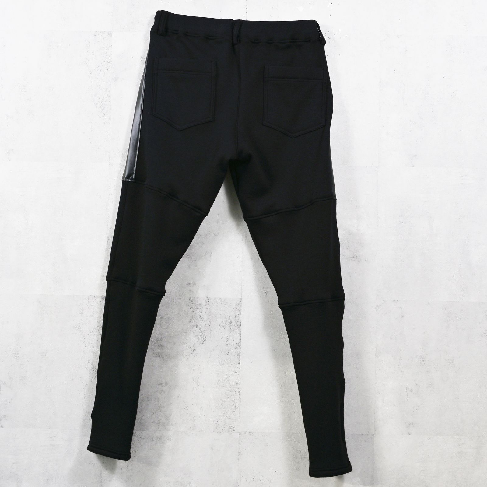 VELOURS FLEECE JT PT / RC42-ST-045 / 裏起毛切り替えラインタックパンツ / ブラック (11月中旬入荷予定)