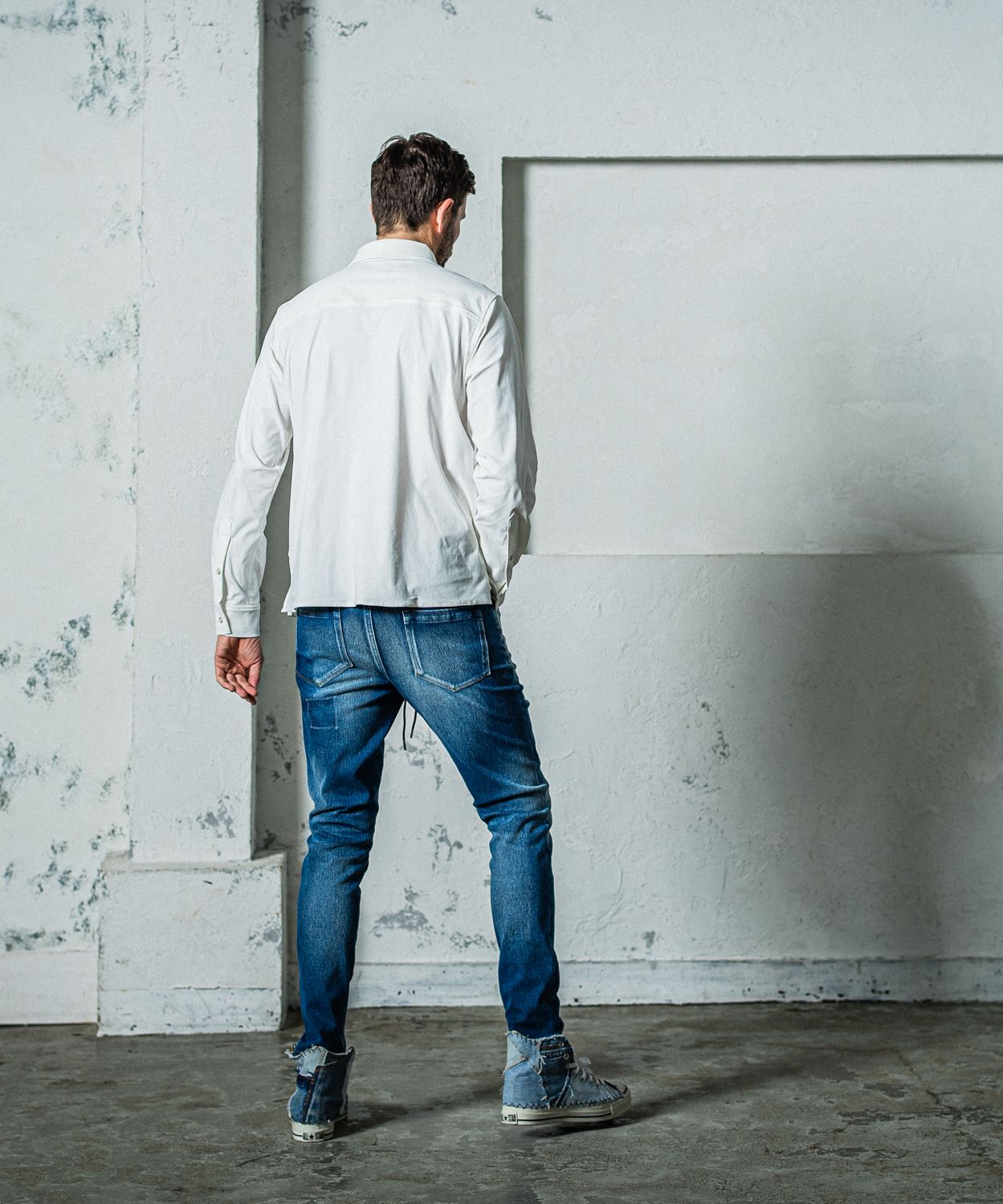 MICK DENIM JERSEY / RC35-ST-020 / デニムジャージテーパードパンツ / インディゴリメイク
