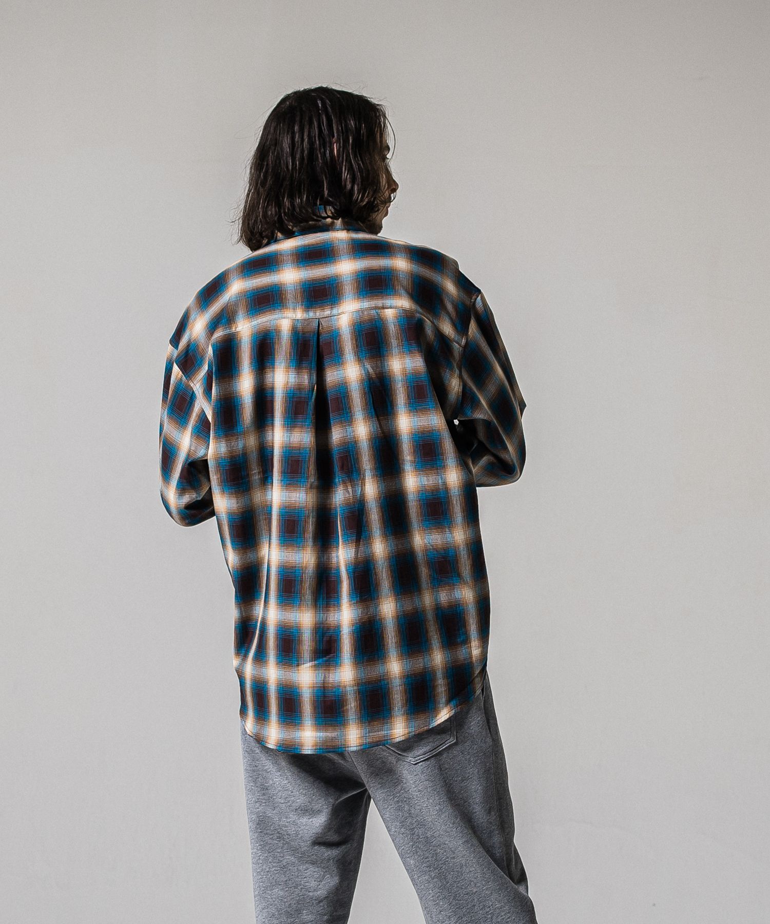 PULL JACK SHIRT / RC39-SH-003 / プルオーバーチェックシャツ / ブルー×ブラウン (3月上旬入荷予定)