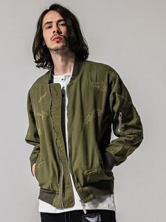 LIGHT DAVID JACKET / RC39-JK-002 / ミリタリーライトMA-1 / カーキクラッシュ (2月下旬入荷予定)