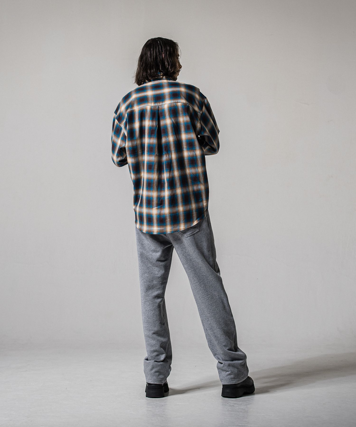 PULL JACK SHIRT / RC39-SH-003 / プルオーバーチェックシャツ / ブルー×ブラウン (3月上旬入荷予定)