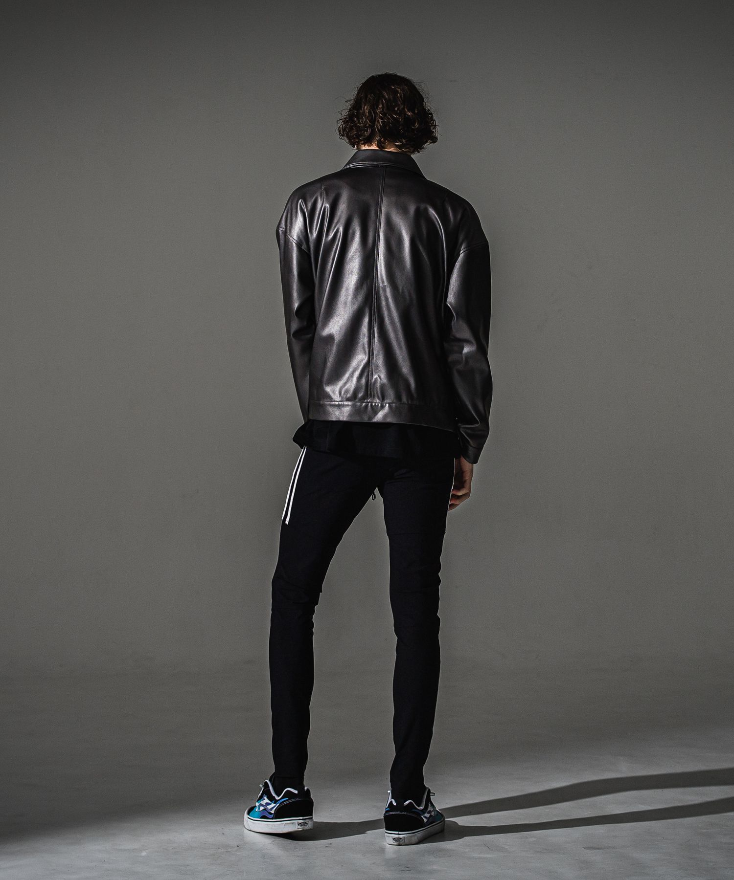 JOHNSON LINE NYLON PT / BASIC-ST-009 / ジョンソンラインナイロンパンツ / ブラック×ホワイト (7月下旬入荷予定)