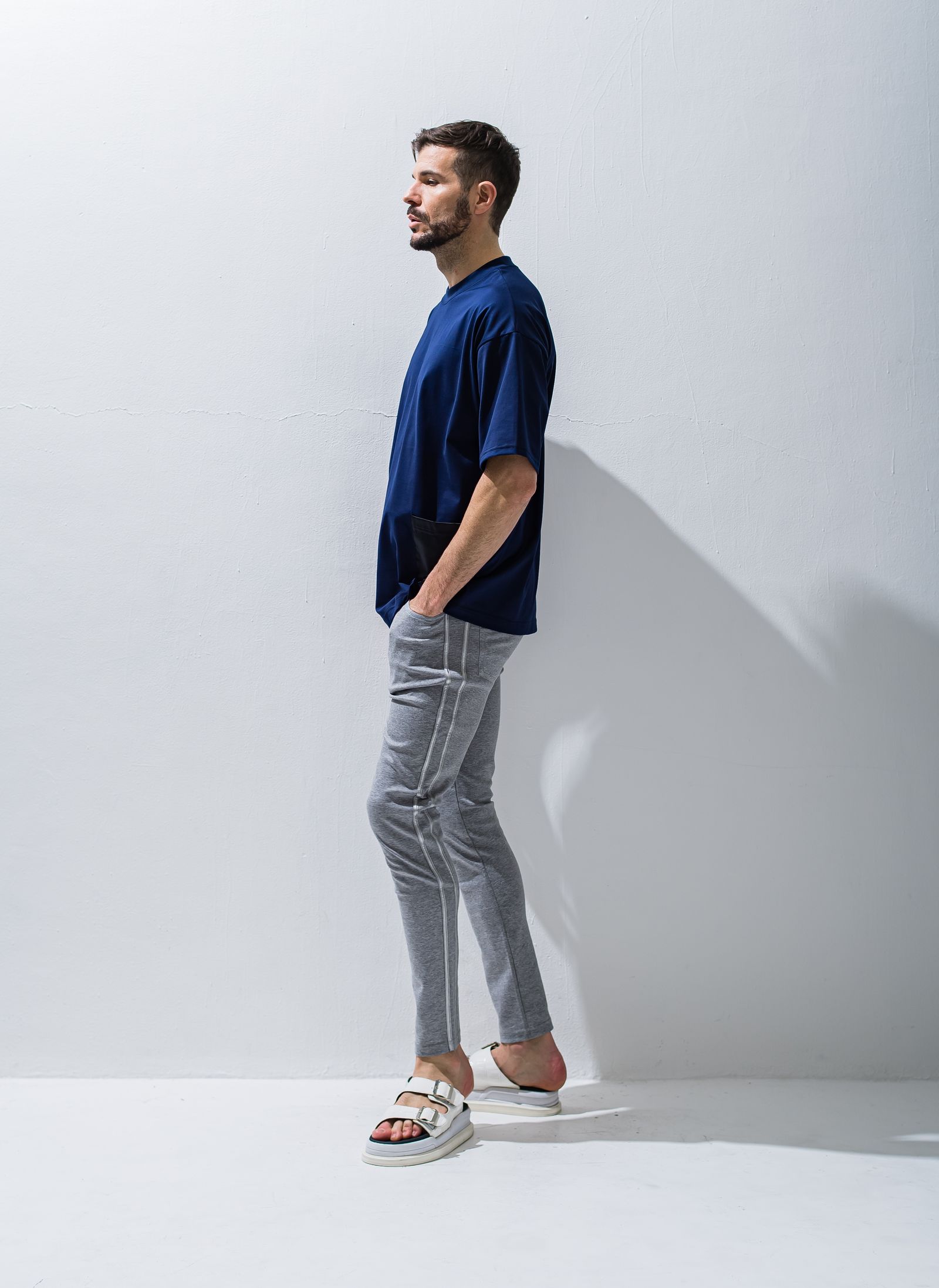 SIDE POCKET OVER TEE / RC28-T-005 / サイドポケットビッグTシャツ / ネイビー