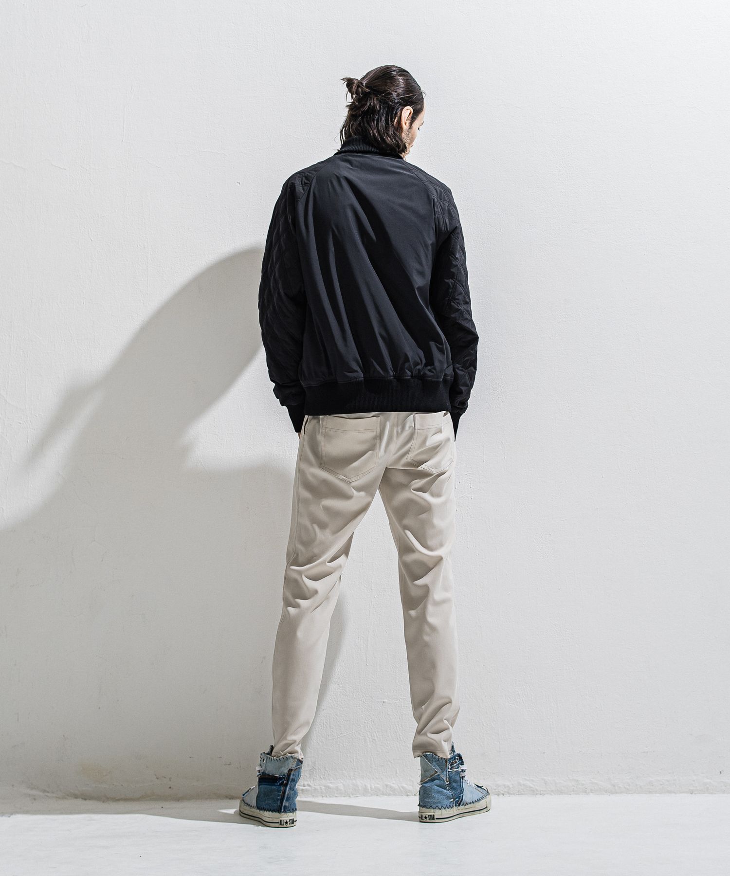 PB VARSITY JACKET / DP1-JK-001 / キルティングナイロンスタジャン / ブラック (2月中旬入荷予定)