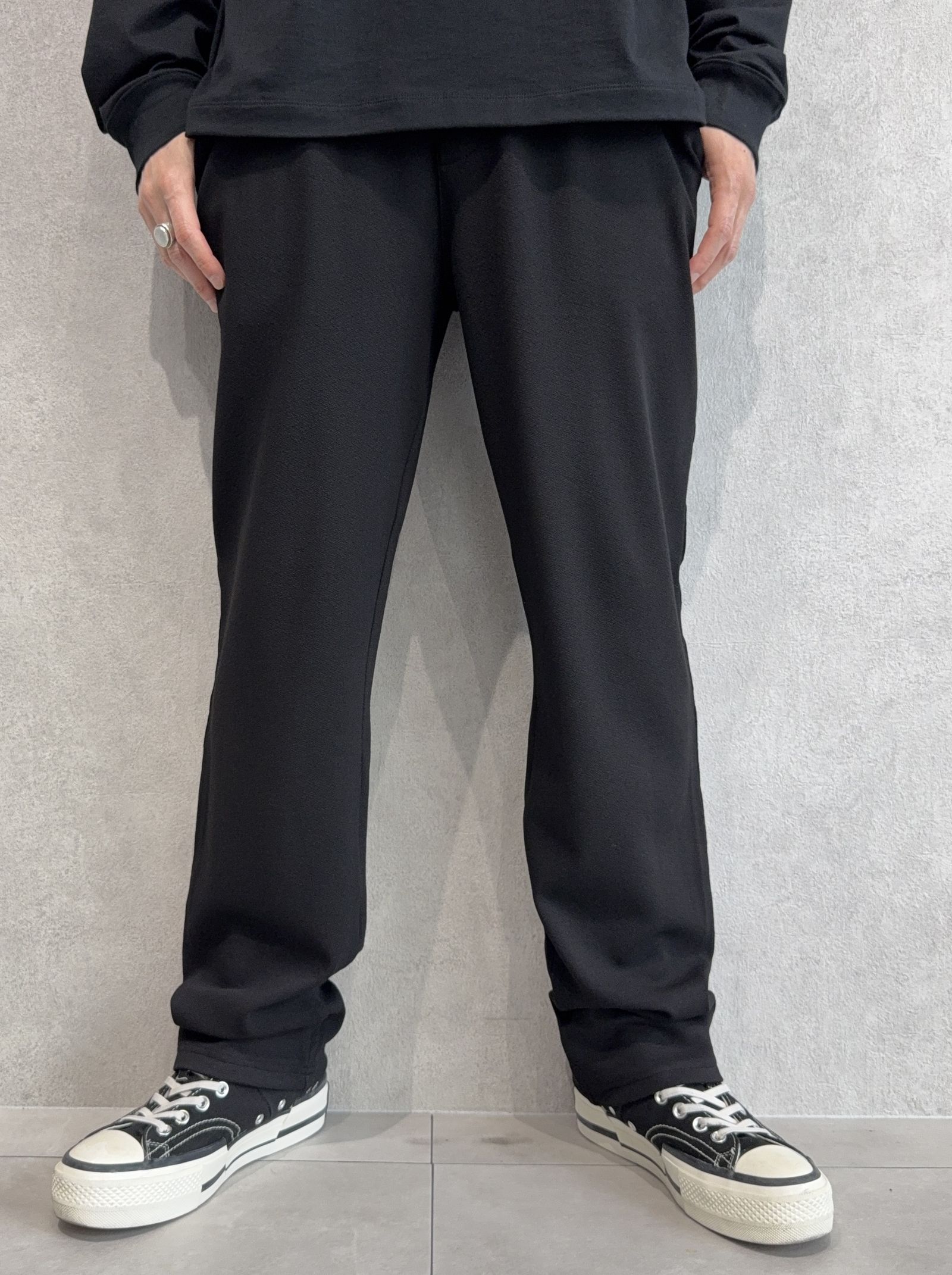 CHRIS EASY WIDE TUCK PANTS / RC41-ST-016WT / セミワイドタックパンツ / ブリスターブラック