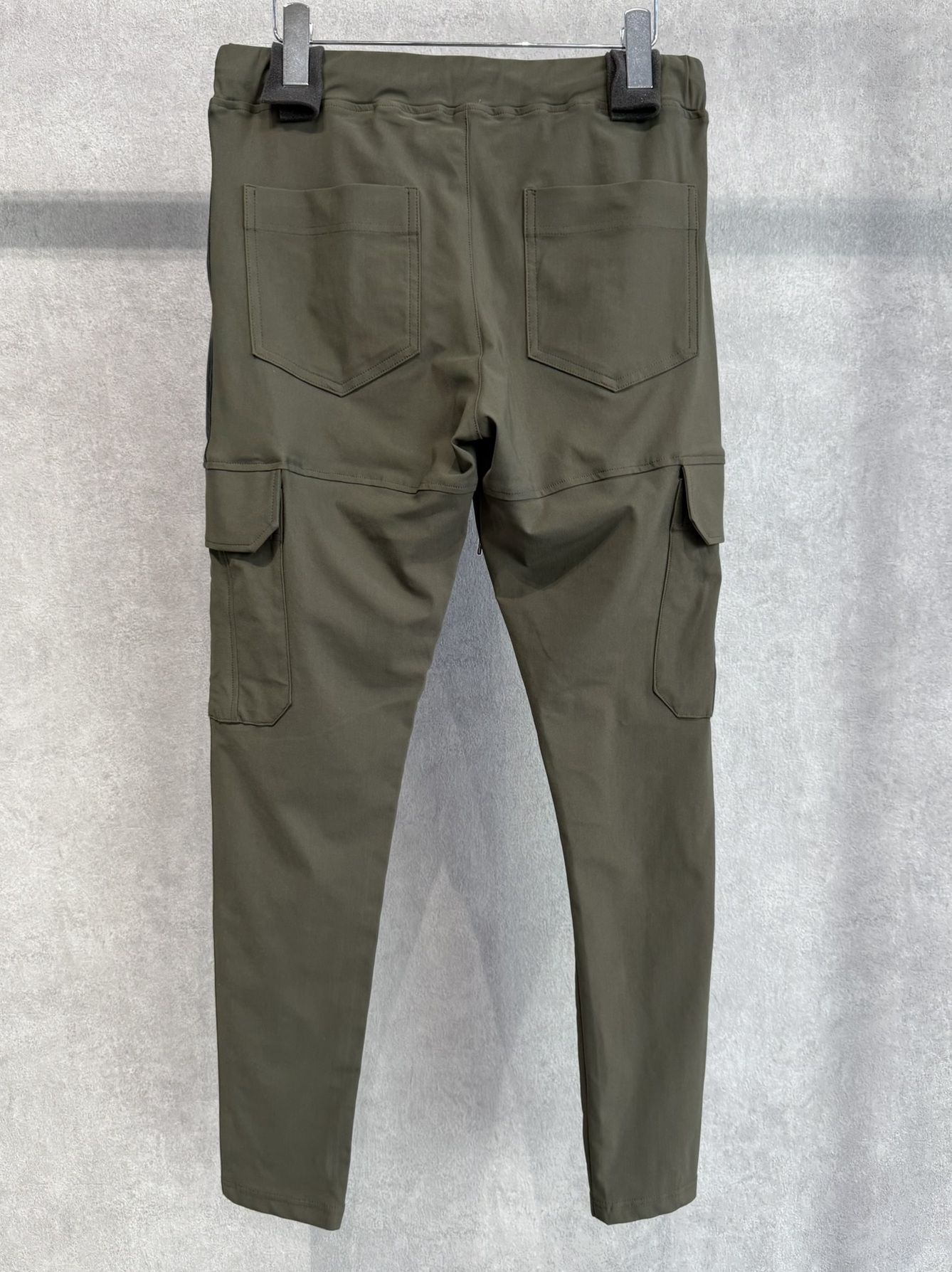 DARRELL CARGO PT / BASIC-ST-010 / ナイロン レザーラインカーゴパンツ / カーキ×レザーブラック