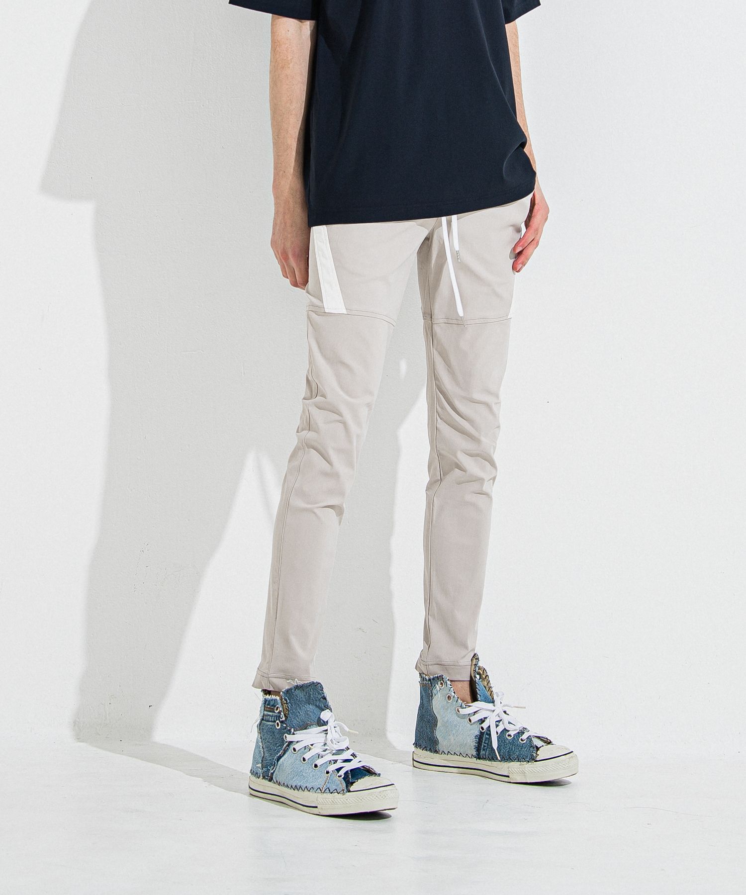 TYLER NYLON PANTS / RC36-ST-026 / レザーラインナイロンパンツ / グレージュ