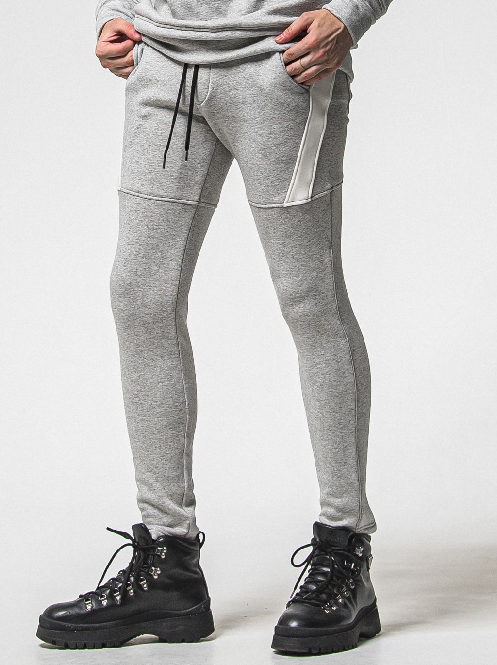 VELOURS FLEECE TYLER PANTS / RC38-ST-026H / 裏起毛スウェットラインパンツ / グレー (11月中旬入荷予定)
