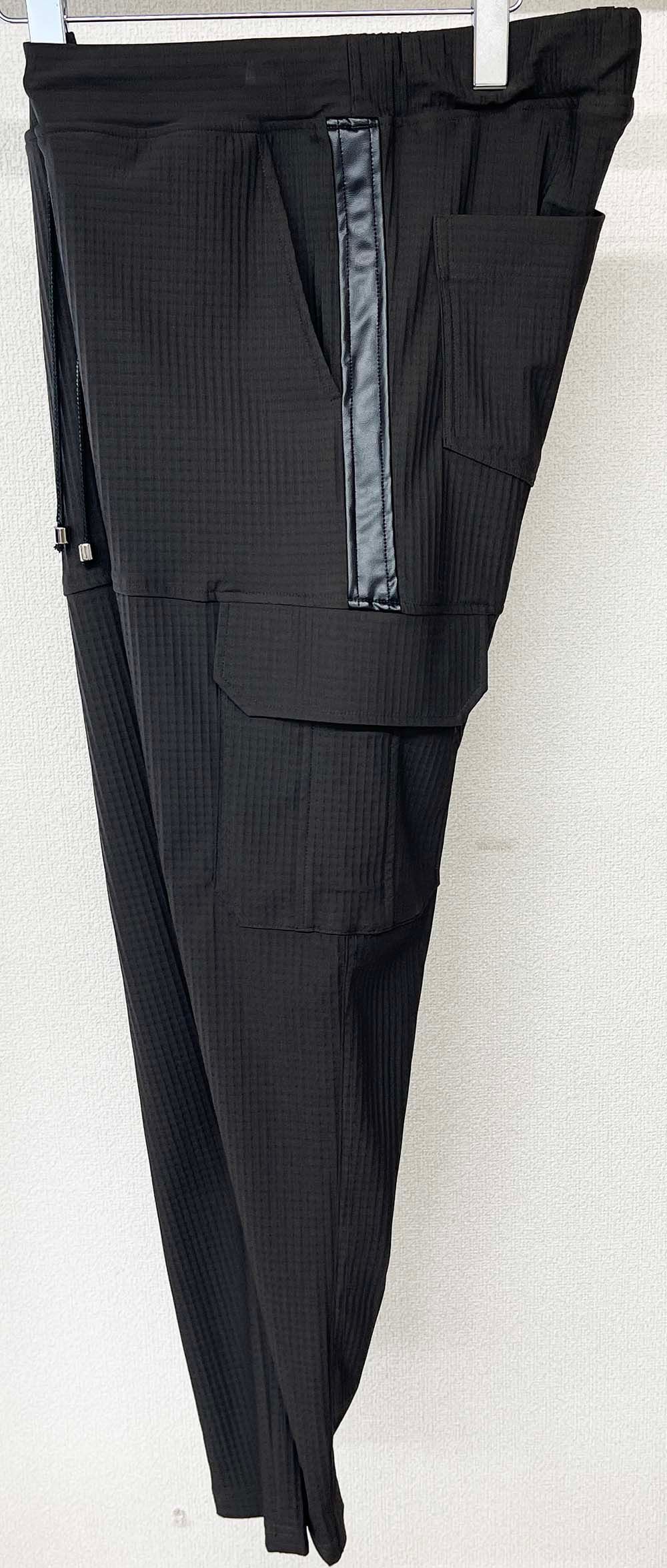 HV NYLON DARRELL CARGO PT / RC25-ST-010 / レザーラインカーゴパンツ / リップルチャコール