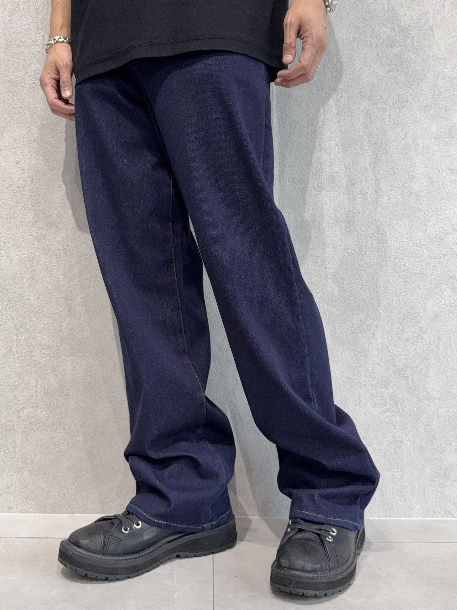 KING DENIM JERSEY / BASIC-ST-005 / デニムジャージ バギーワイドパンツ / インディゴワンウォッシュ