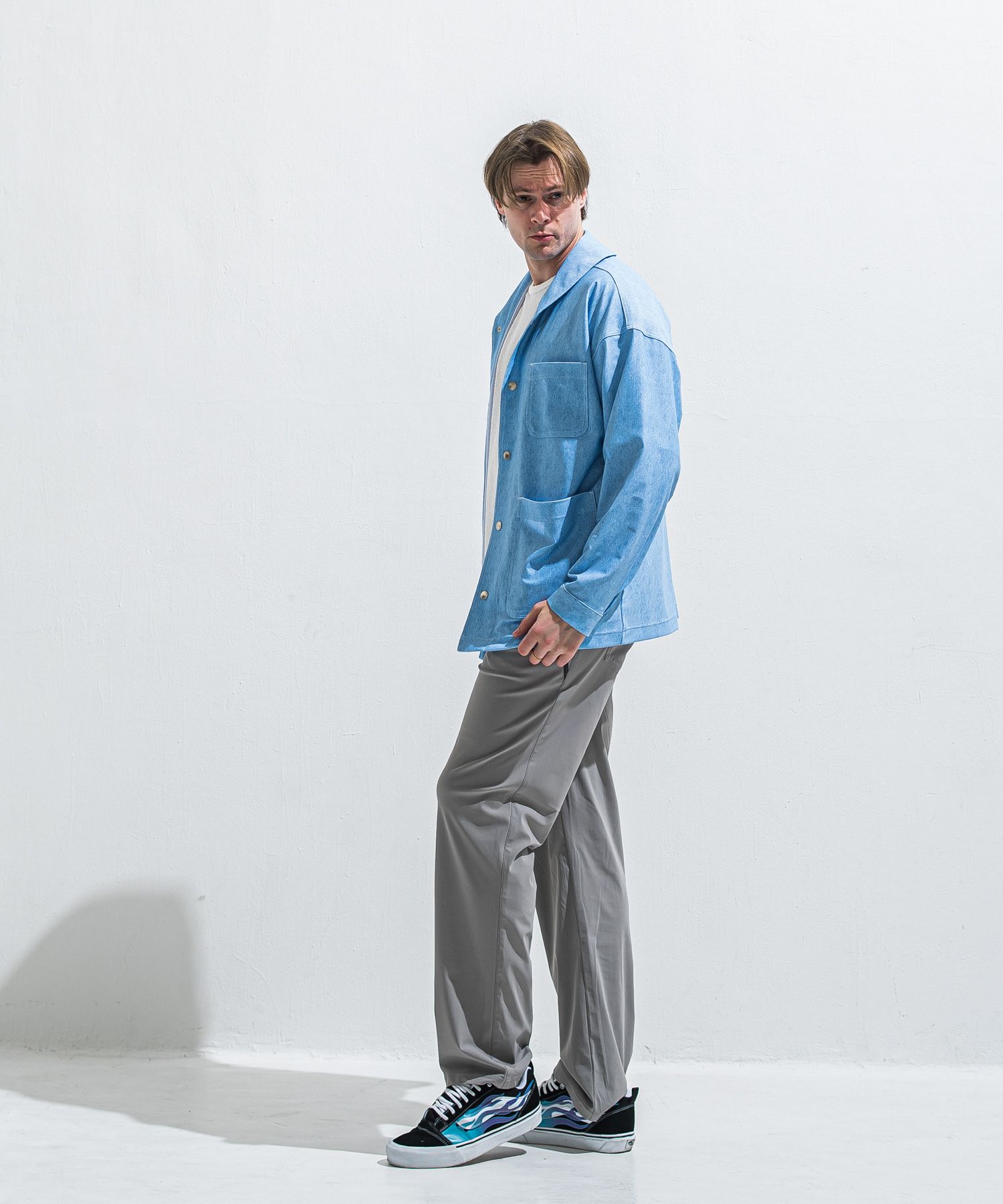 EDGE NYLON SEMI WIDE PT / RC40-ST-014WT / エッジナイロンセミワイドラインパンツ / グレー (4月下旬入荷予定)