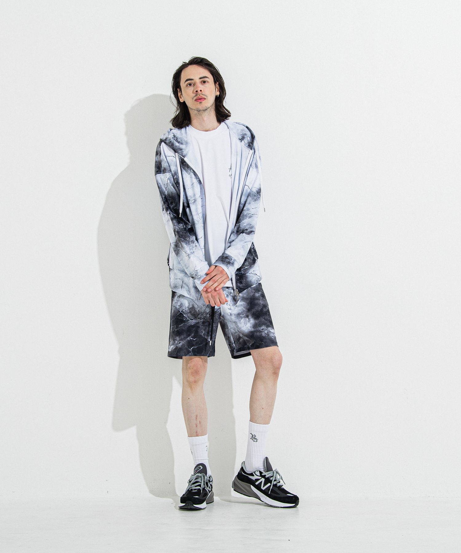 RUSH OVER ZIPUP HOODIE / RC36-C-001 / ラッシュガードパーカー / マーブルホワイト