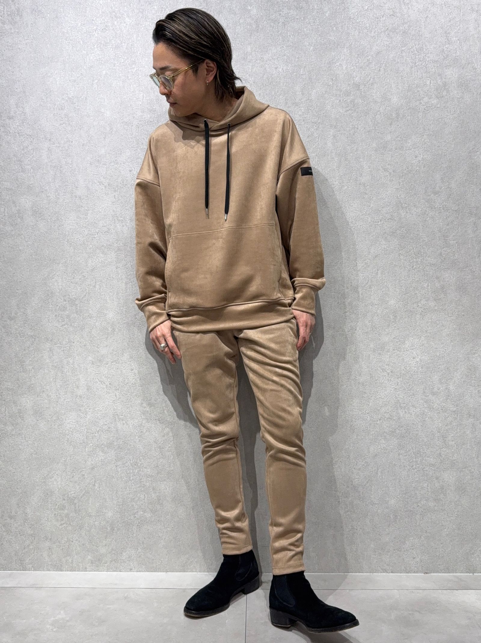 CHRIS EASY SUEDE TUCK  PANTS / RC38-ST-016T / スエードイージータックパンツ / ブラウン