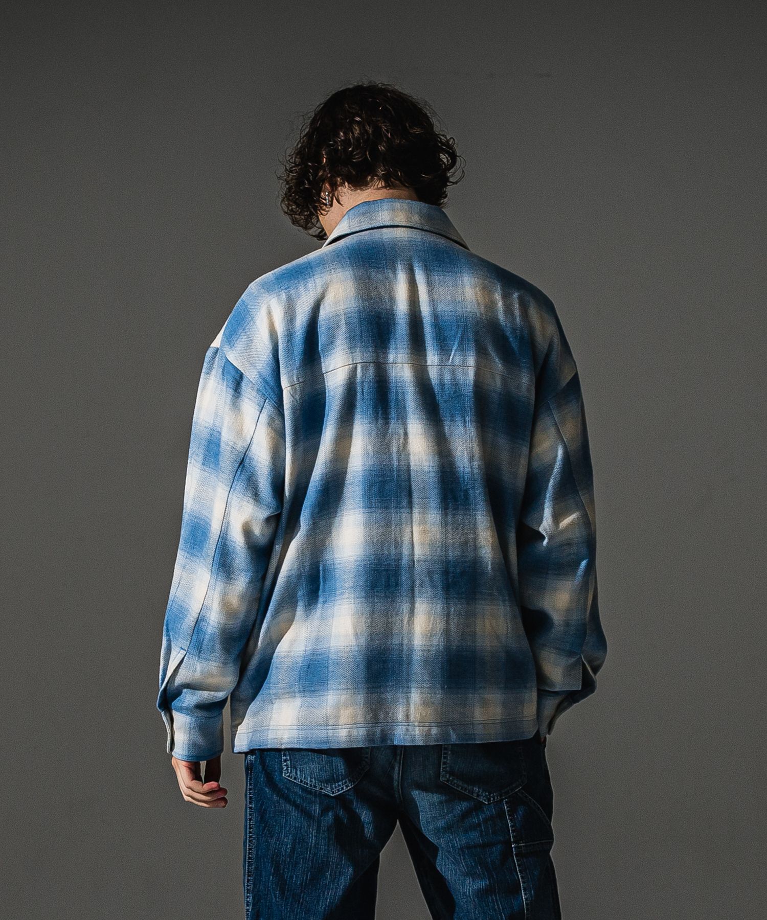 FLANNEL CHECK JK / RC41-JK-006 / フランネルチェックCPOジャケット / サックスブルー (8月下旬入荷予定)