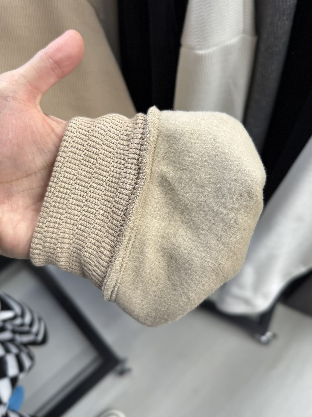 OVER HENRY VELOURS FLEECE THERMAL / RC42-C-004 / 裏起毛オーバーサイズヘンリーネックサーマル / ブラウン (10月下旬入荷予定)