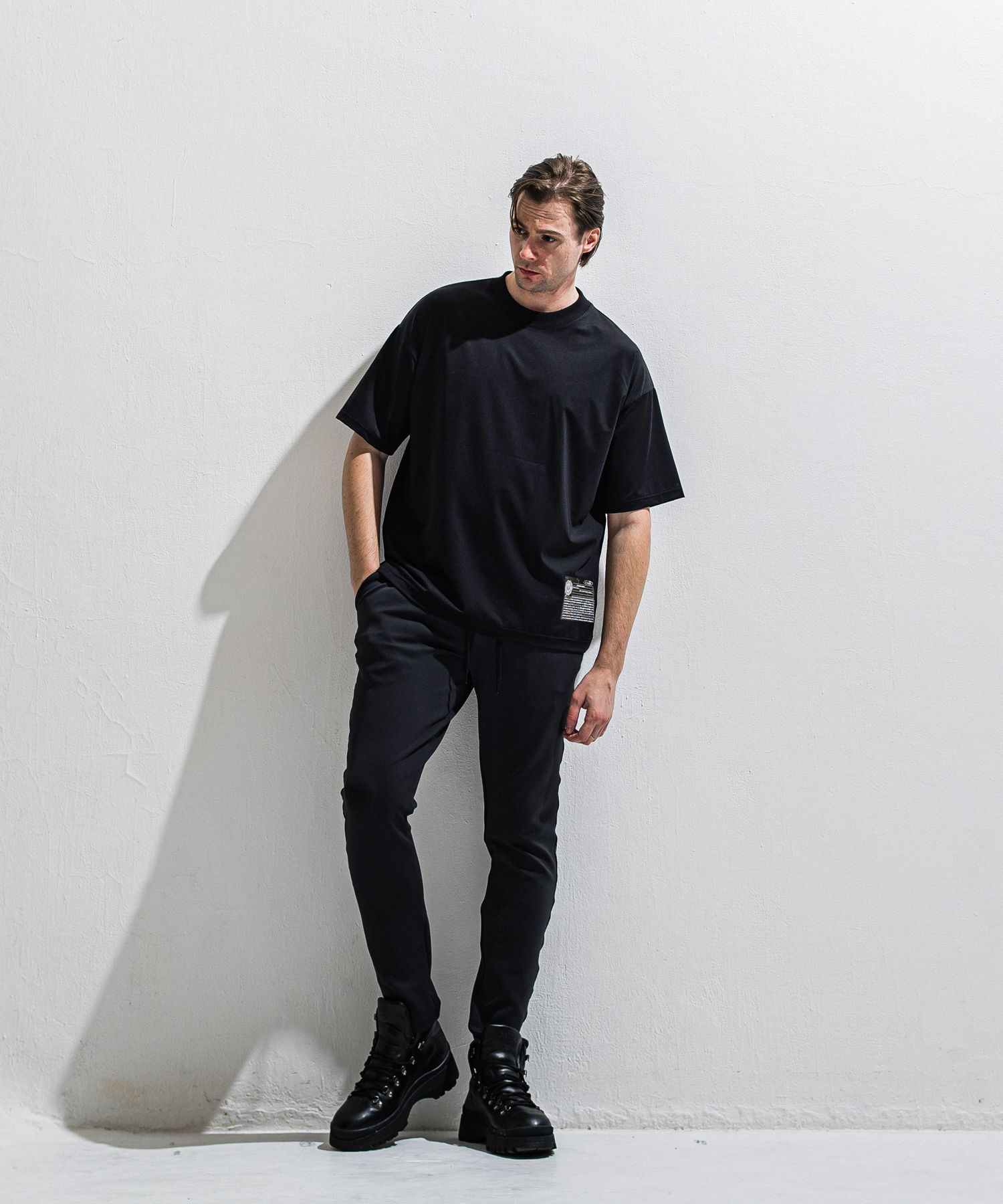 GAVIRIA DB EASY PANTS / DP1-ST-002 / ダンボールジャージイージーパンツ / ブラック (3月中旬入荷予定)