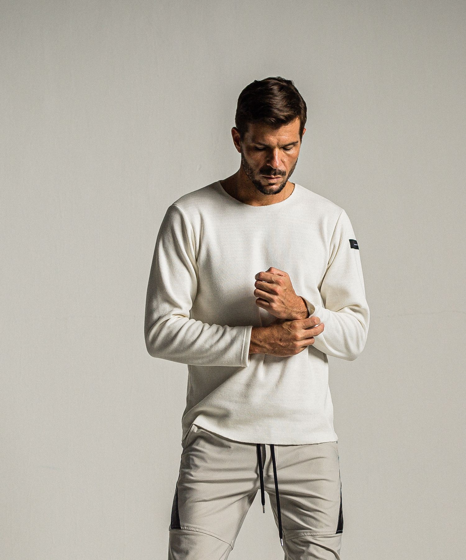 VELOURS FLEECE NEO THERMAL / RC34-C-001 / 裏起毛サーマルロングTシャツ / ホワイト