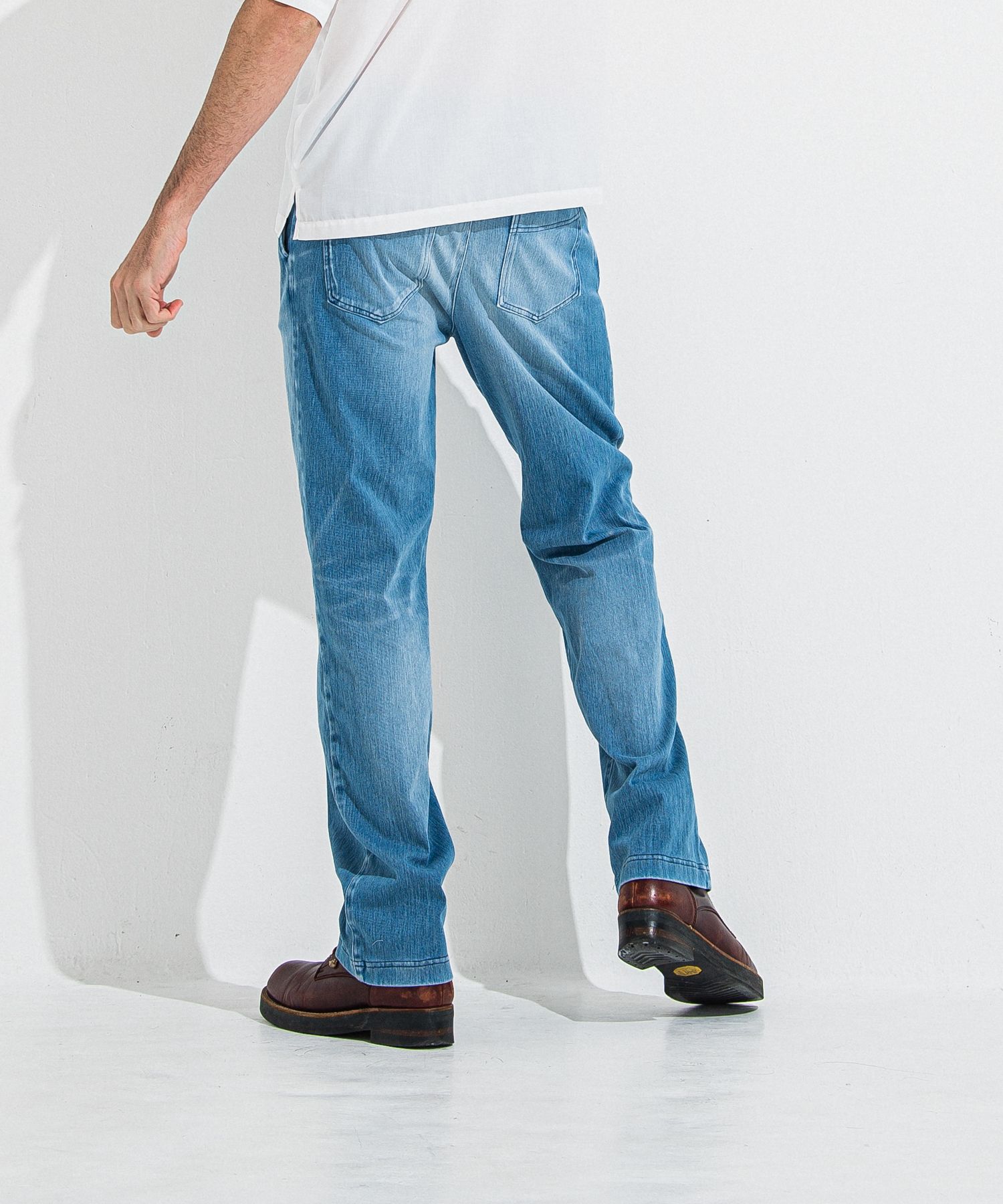 DENIM JERSEY WIDE PT / RC36-ST-016WTD / ライトオンスデニムジャージワイドパンツ / ライトインディゴ