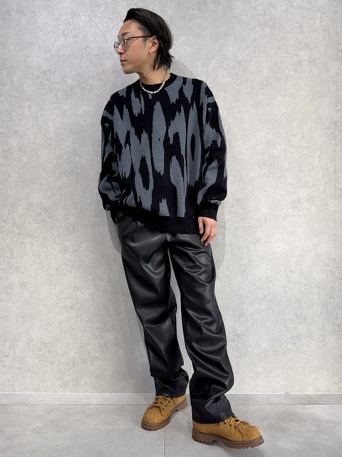 カルバンクライン新作×RESOUND別注レザーワイドいパンツ