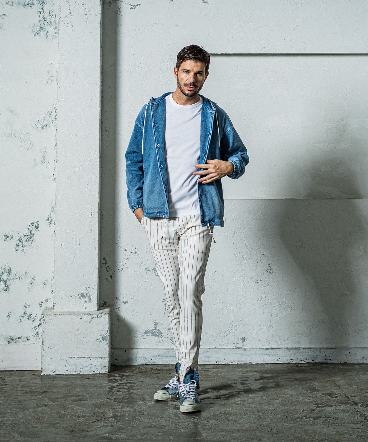 CHRIS EASY PANTS / RC35-ST-016 / イージーパンツ / ホワイトストライプ