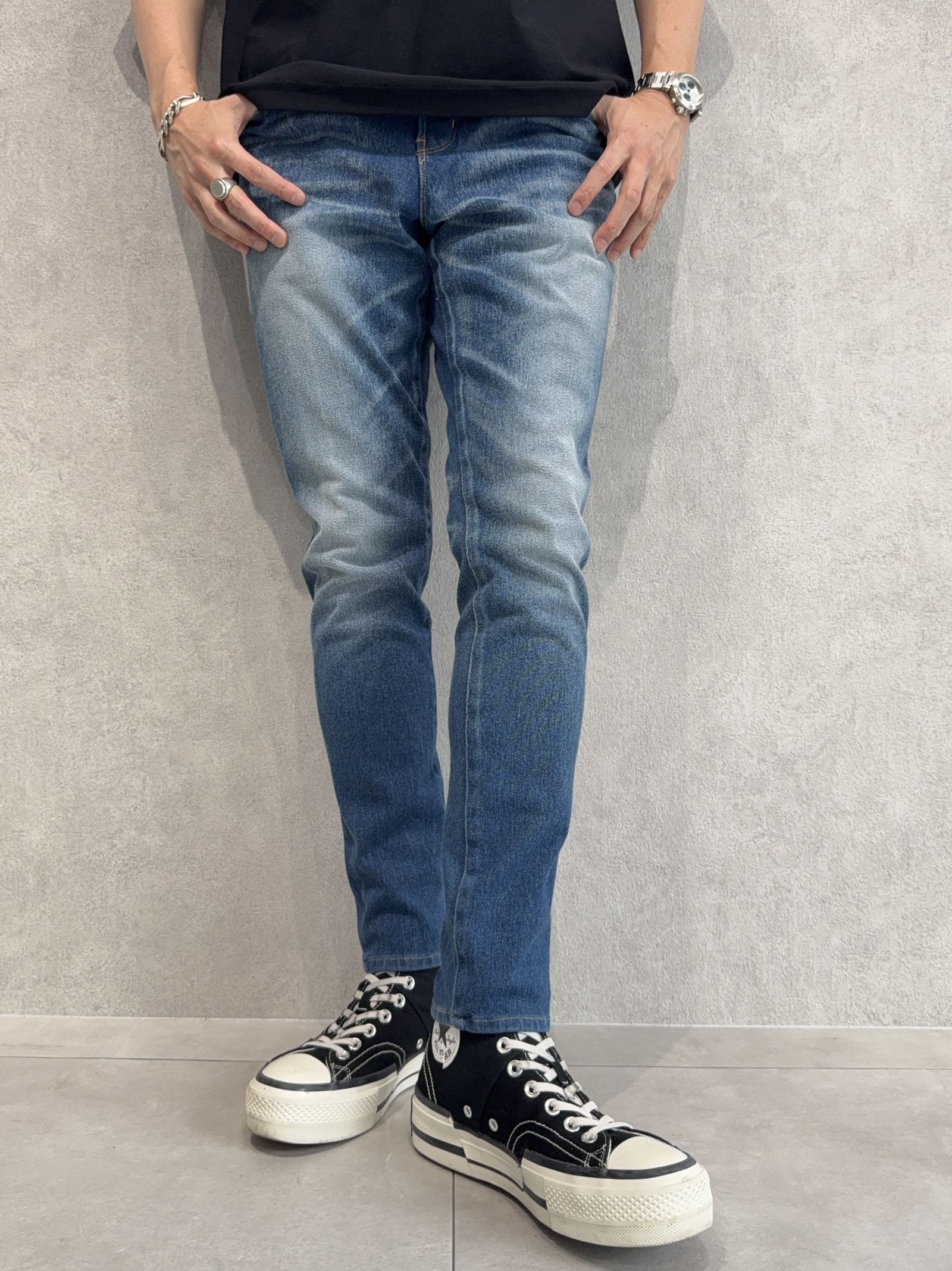 MICK DENIM JERSEY / RC35-ST-020 / デニムジャージテーパードパンツ / インディゴユーズド