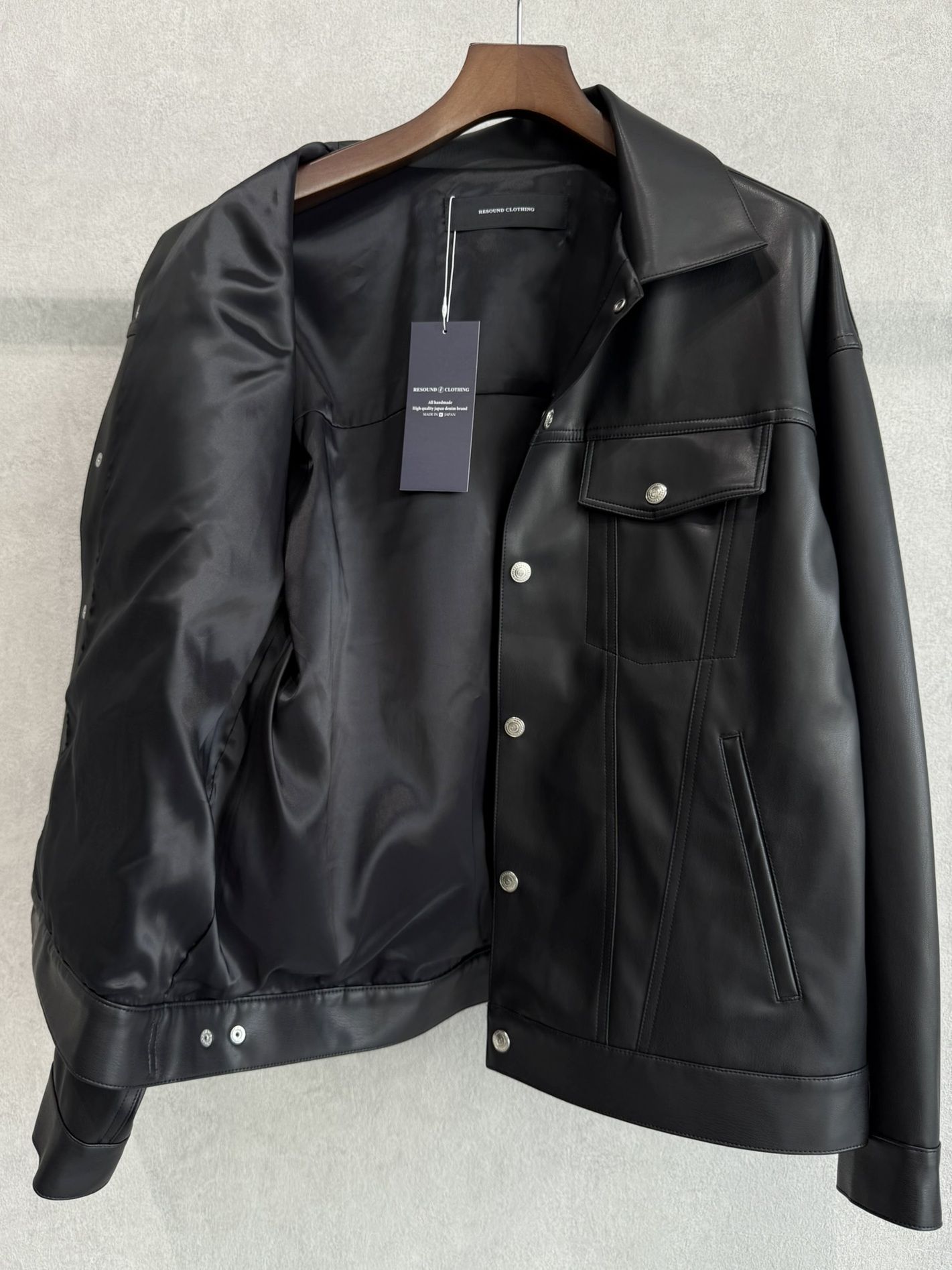 LEATHER OVER 3RD G / RC37-JK-006 / エコレザー3RD型Gジャン / ブラック