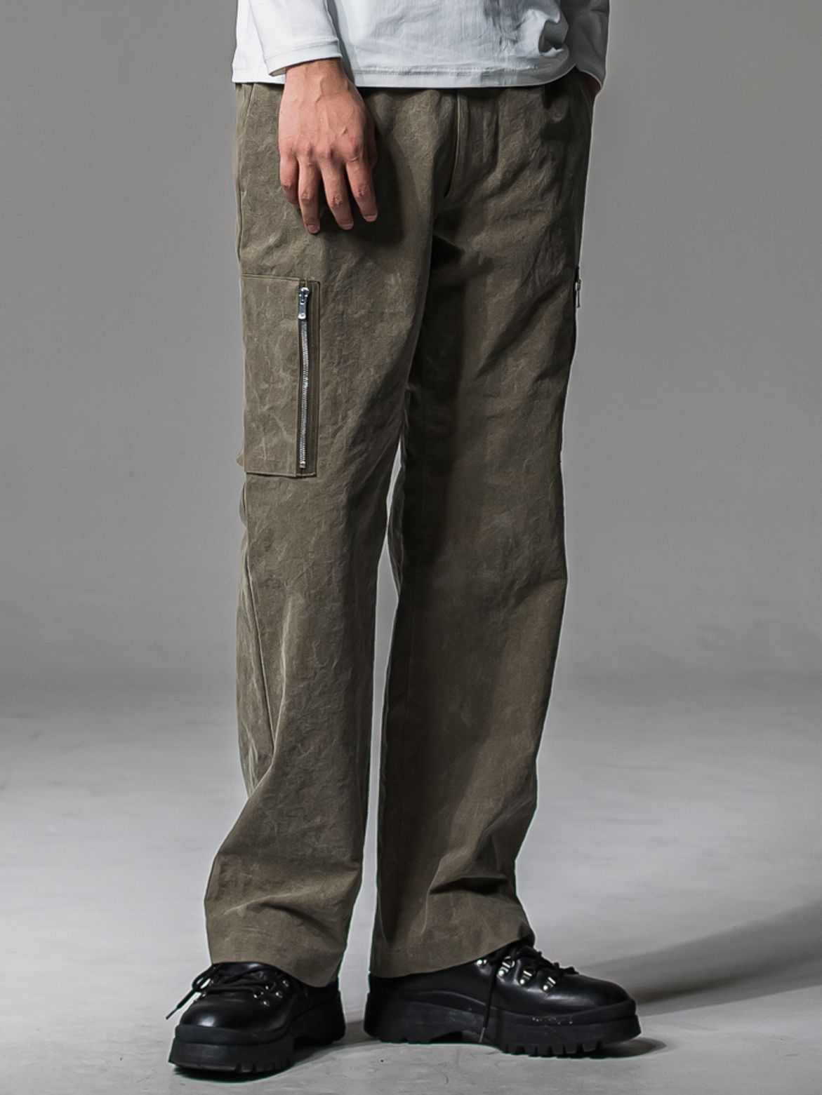 DAVID CARGO PANTS / RC37-ST-040 / ミリタリーワイドカーゴパンツ / ヴィンテージカーキ