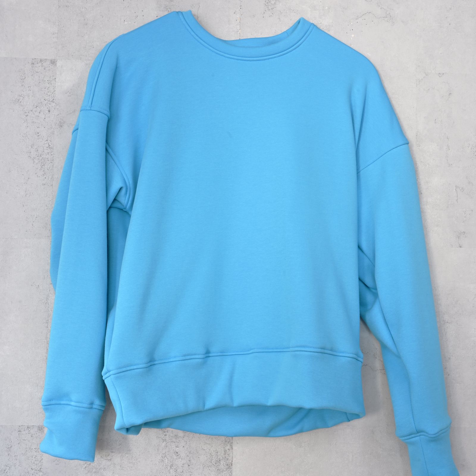 PIN ST RC VELOURS FLEECE DROP TRAINER / RC42-C-006 / 裏起毛バックロゴトレーナー / ブルー (11月上旬入荷予定)