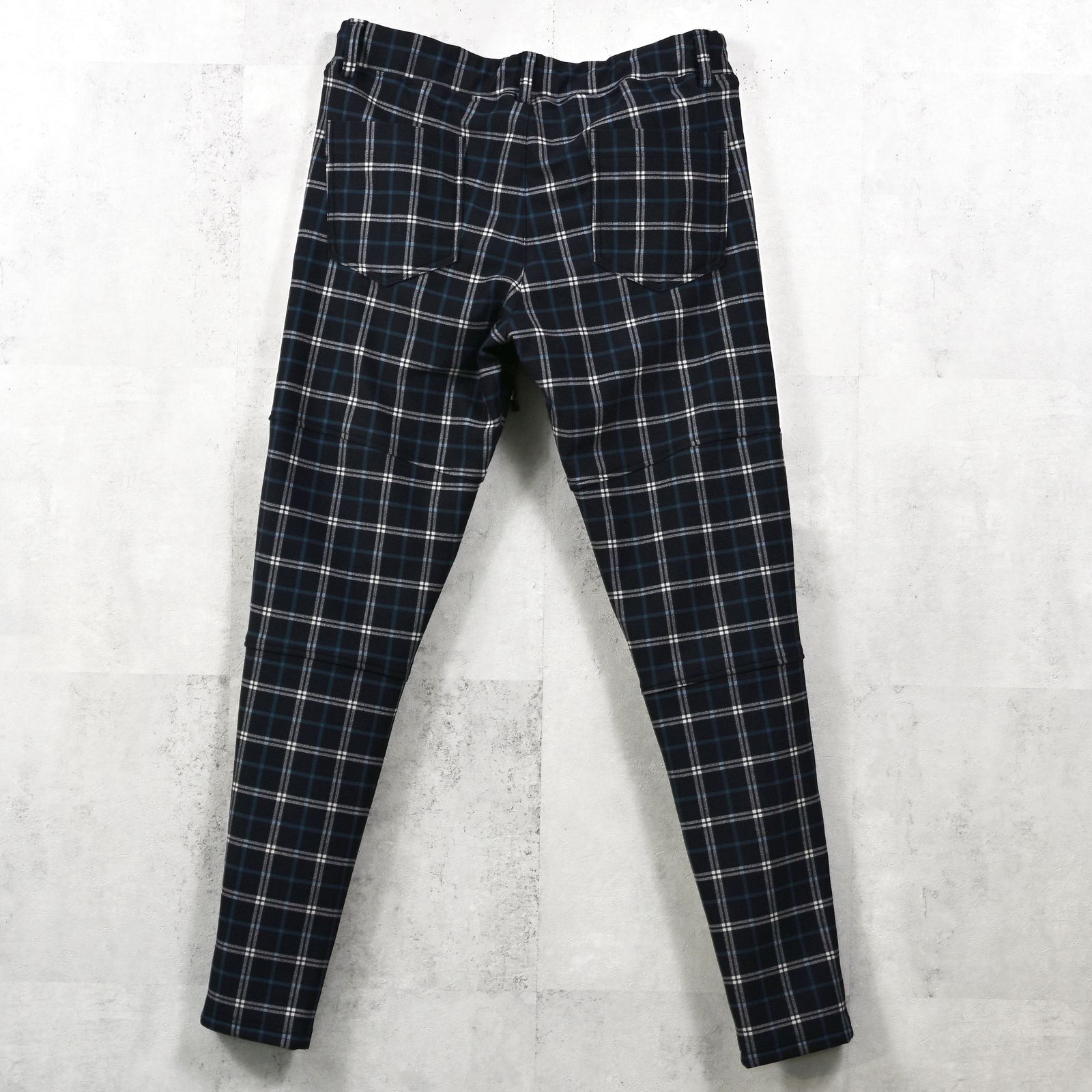 JT HEAT CHECK PT / RC42-ST-045 / 裏起毛切り替えラインタックパンツ / タータンチェック ブラック (11月中旬入荷予定)