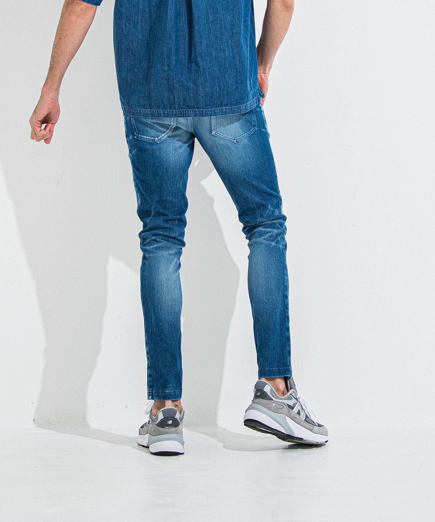 DENIM JERSEY CHRIS EASY TUCK PT / RC36-ST-016TD / ライトオンスデニムジャージイージータックパンツ / ダークインディゴ