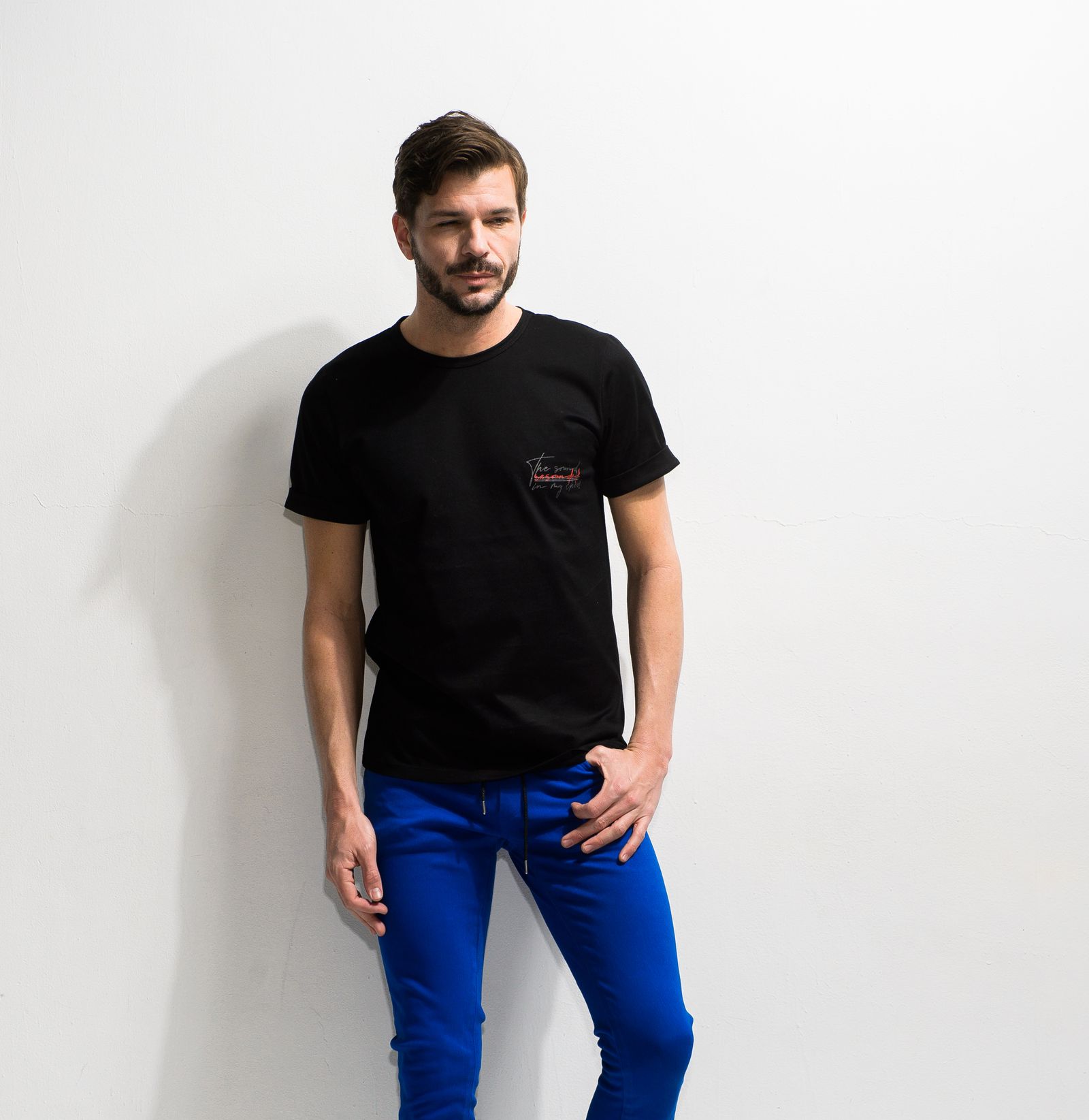 MESSAGE CHEST ROLL UP JERSEY TEE / RC20-T-003 / バックプリントTシャツ ※