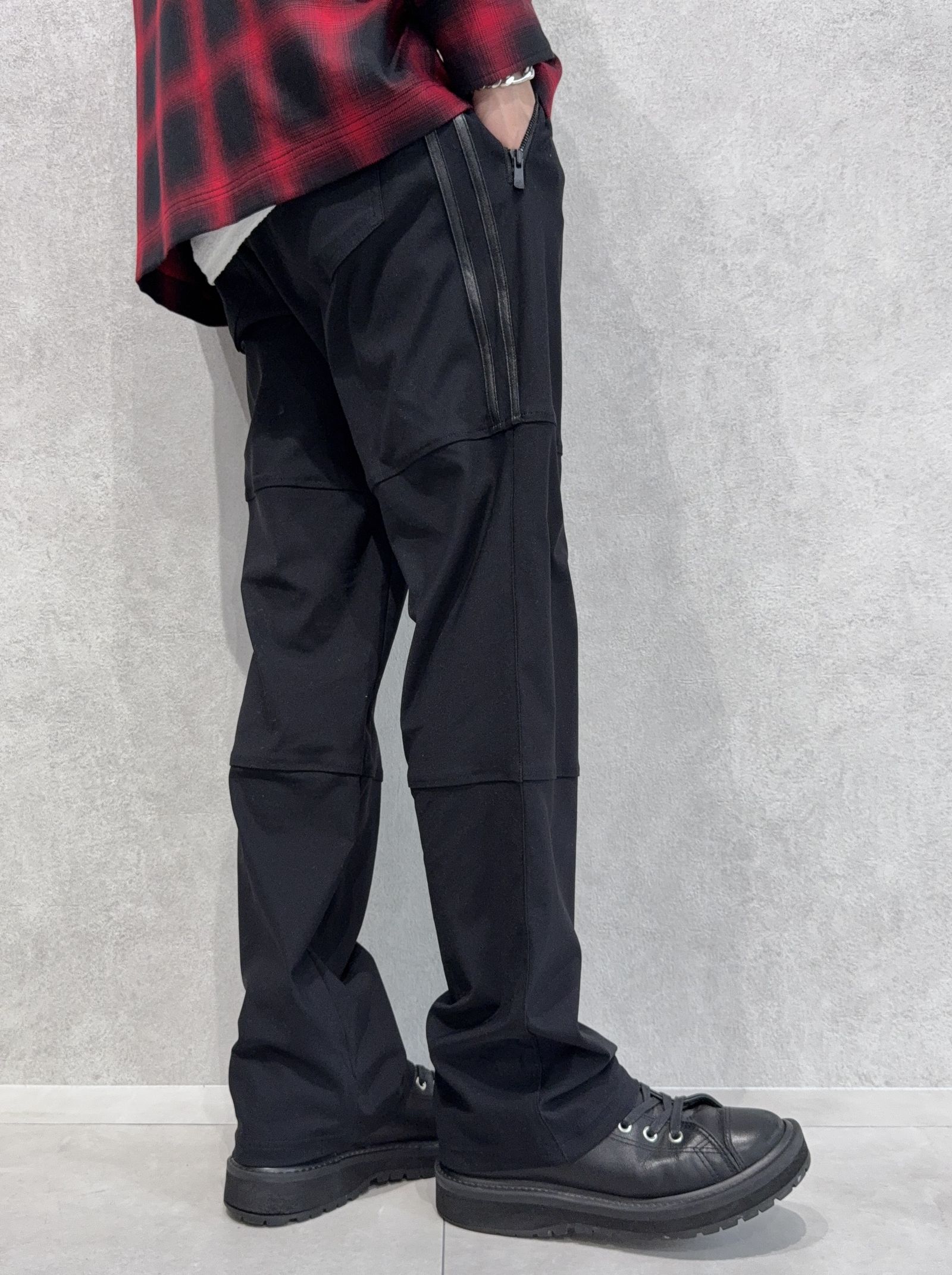 JOHNSON LINE WIDE PANTS / RC39-ST-009WT / ジョンソンラインワイドタックパンツ / ブラック×ブラック