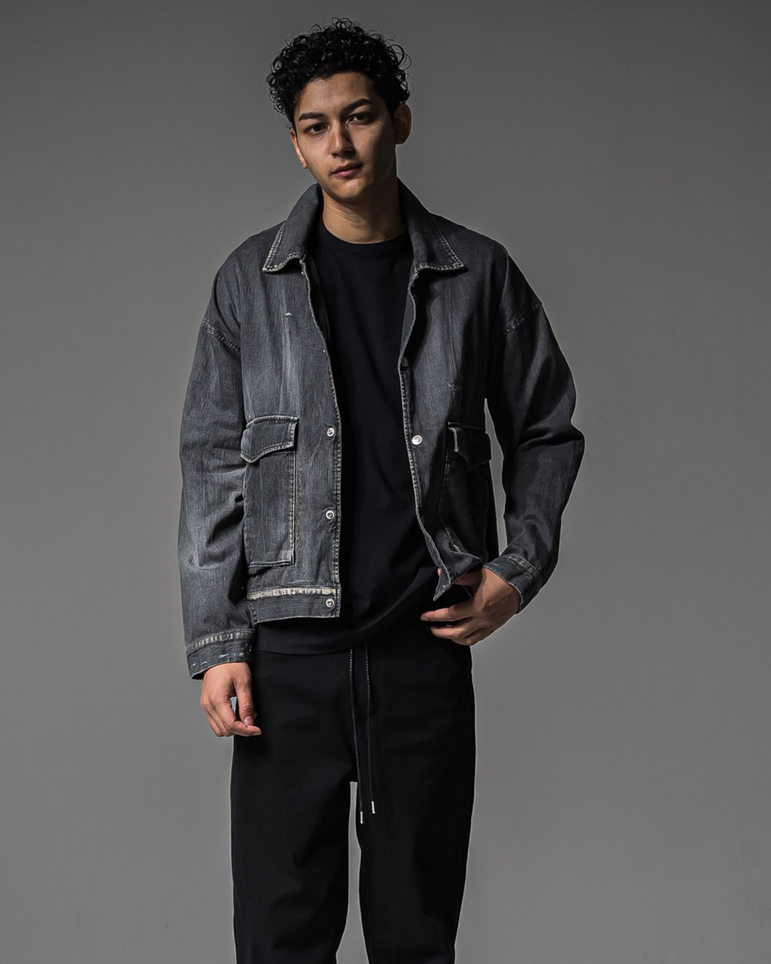 LDENIM AG FLIGHT JACKET / RC37-JK-001 / デニムフライトジャケット / ブラックユーズド