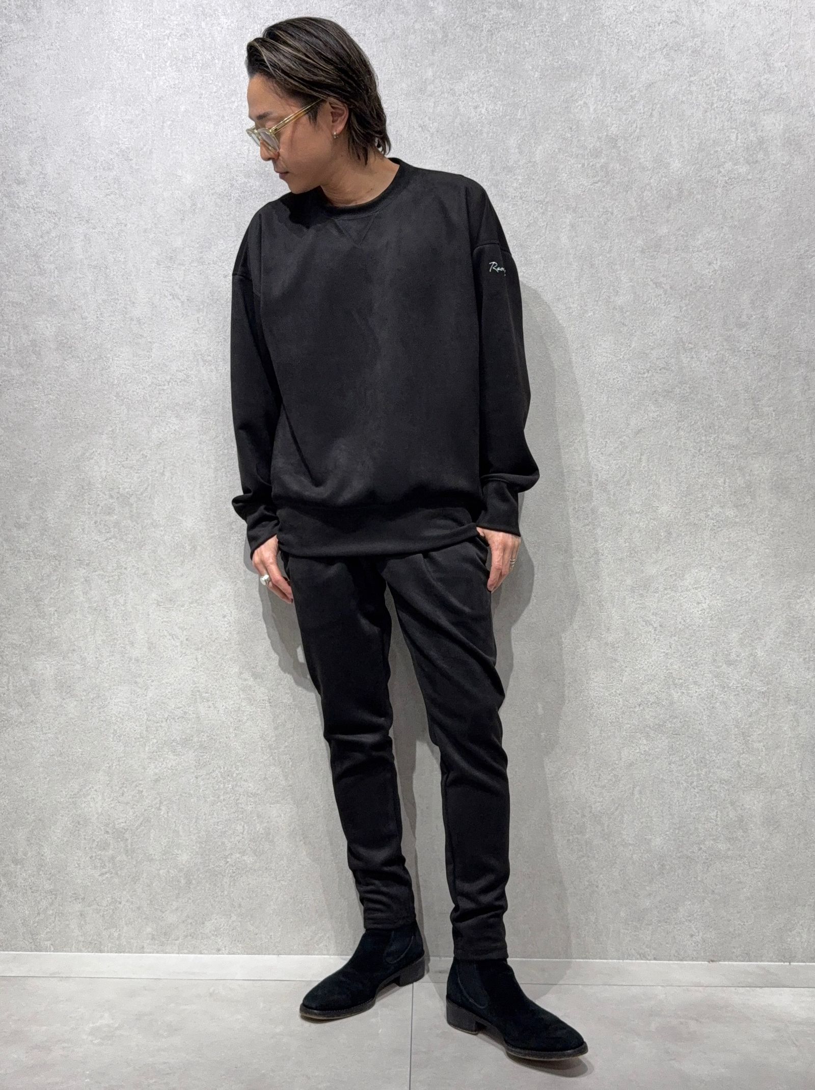 CHRIS EASY SUEDE TUCK  PANTS / RC38-ST-016T / スエードイージータックパンツ / ブラック