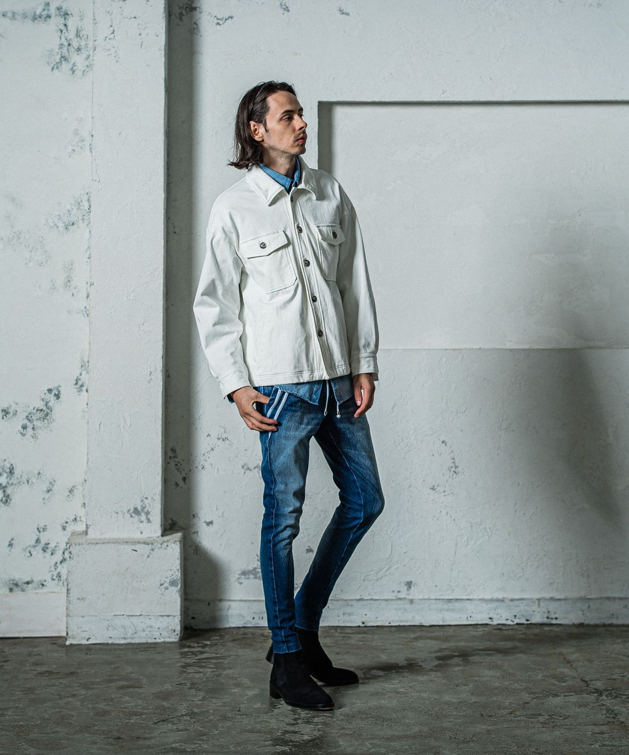 DENIM JACK SHIRTS / RC35-SH-001D / オーバーデニムシャツ / インディゴユーズド