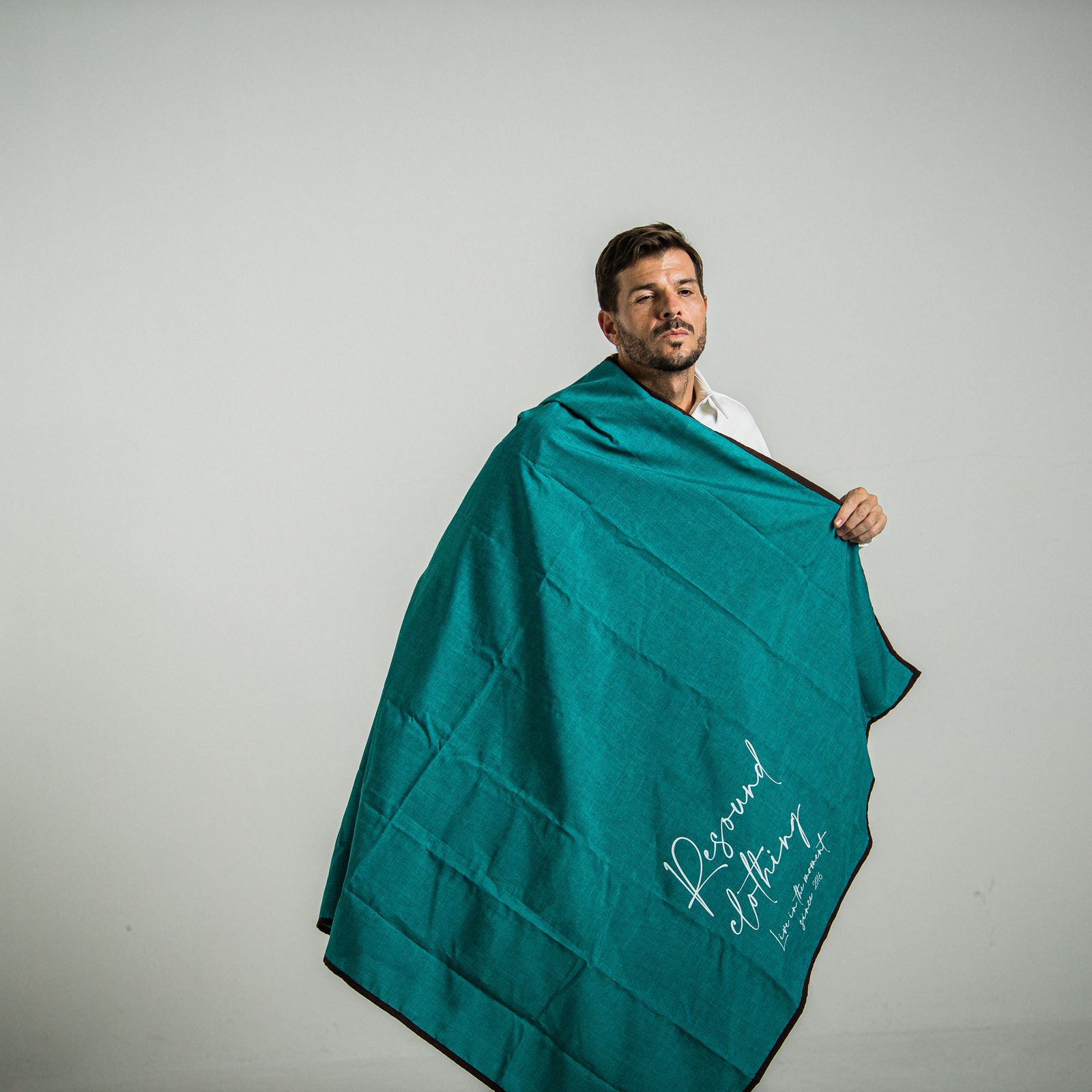 「Lagu×RESOUND」 BLANKET & ECOBAG / RL-BLBAG-1 / ブランケット&ショルダーエコバッグ / ターコイズ