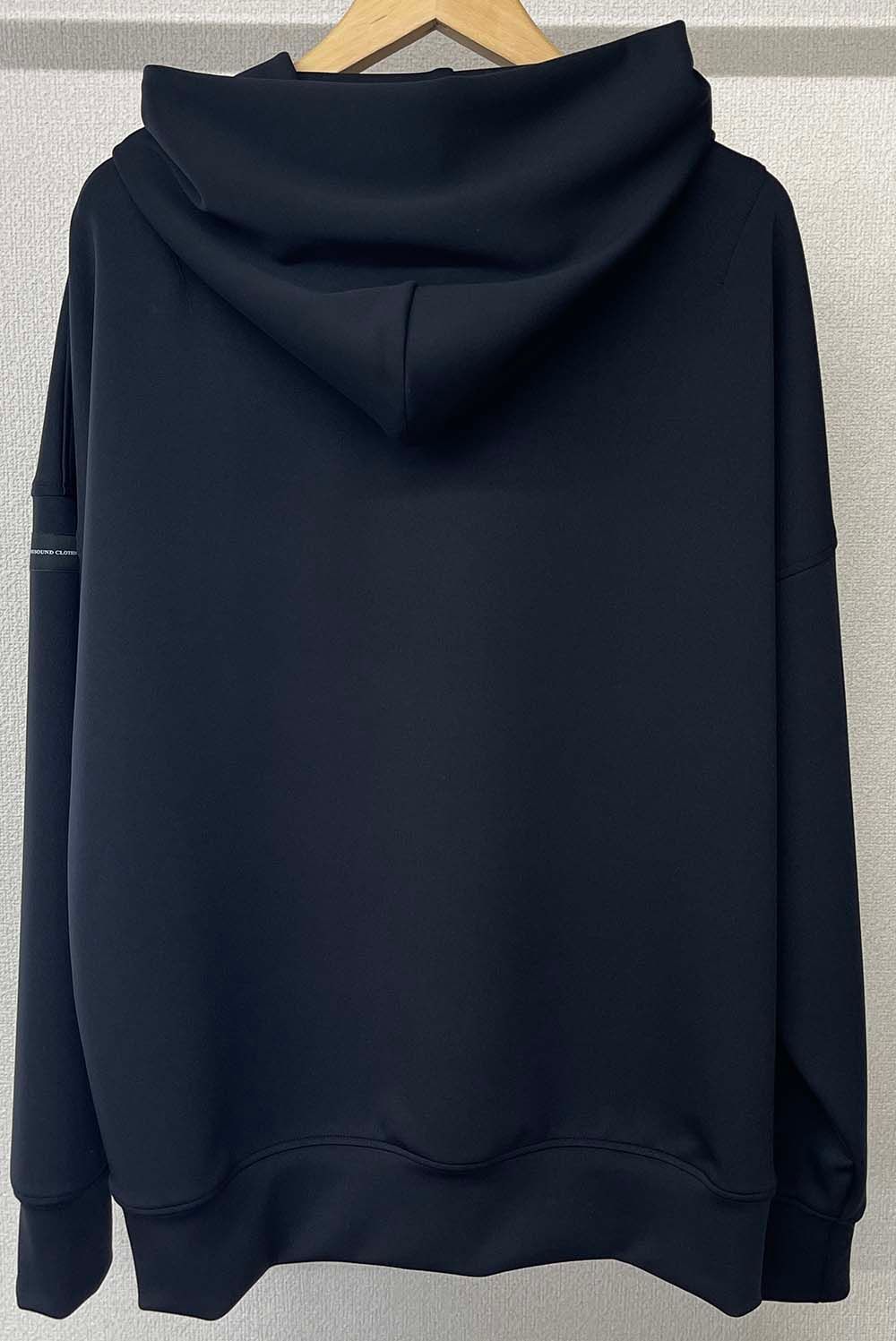 ANTIBACTERIAL NYLON LOOSE HOODIE / RC25-C-006 / ナイロンポケットパーカー / ブラック