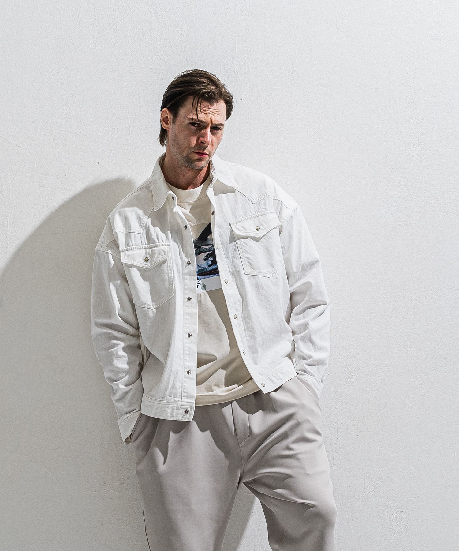 WESTAN JK / DP1-JK-004 / ウエスタンシャツジャケット / ホワイト (3月中旬入荷予定)