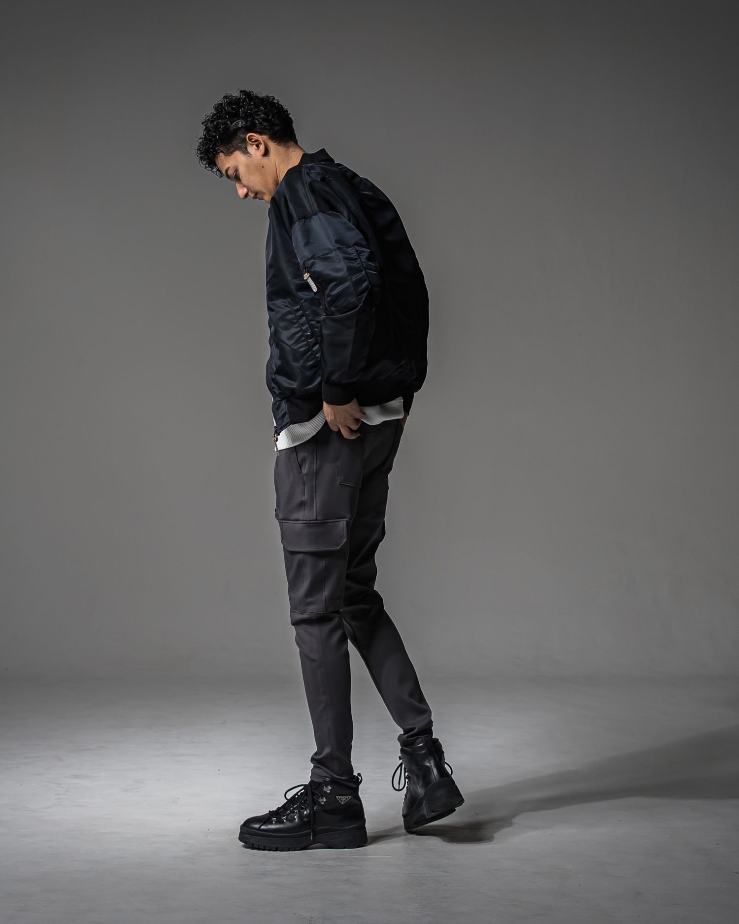 LIGHT DAVID JACKET / RC37-JK-002 / ナイロンライトMA-1 / ブラック (9月上旬入荷予定)