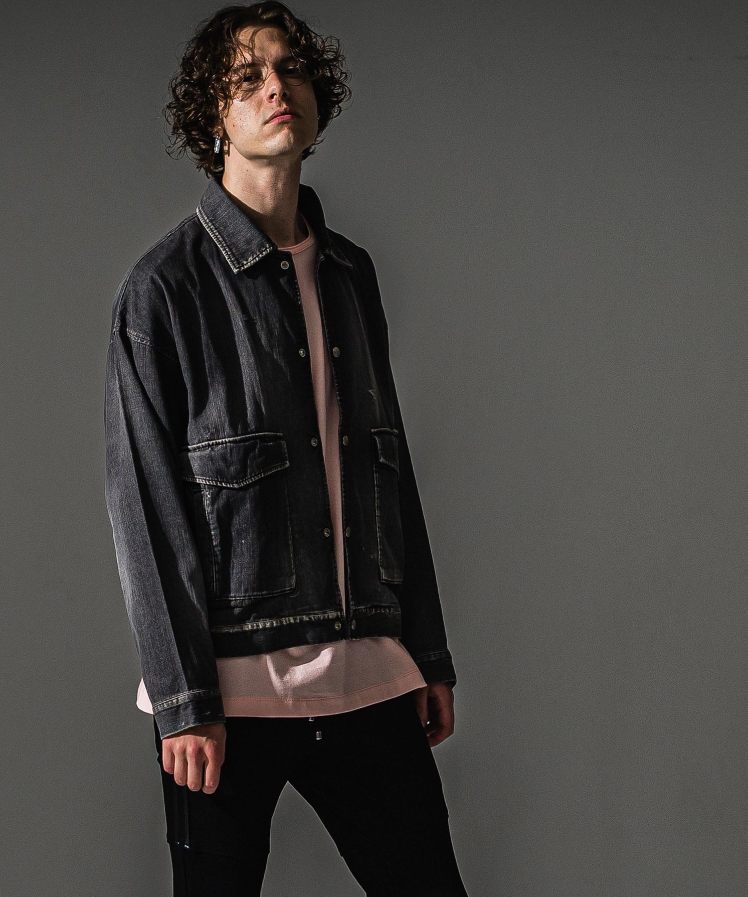 LDENIM AG FLIGHT JACKET / RC41-JK-001 / デニムフライトジャケット / ブラックユーズド (8月中旬入荷予定)