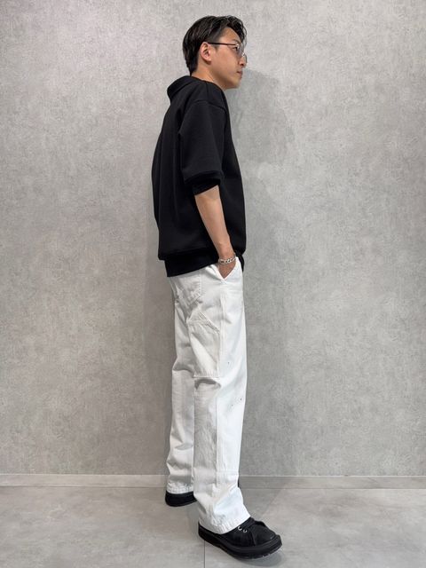 DELAYスキッパーポロ×RESOUNDダブルニーデニムコーデ