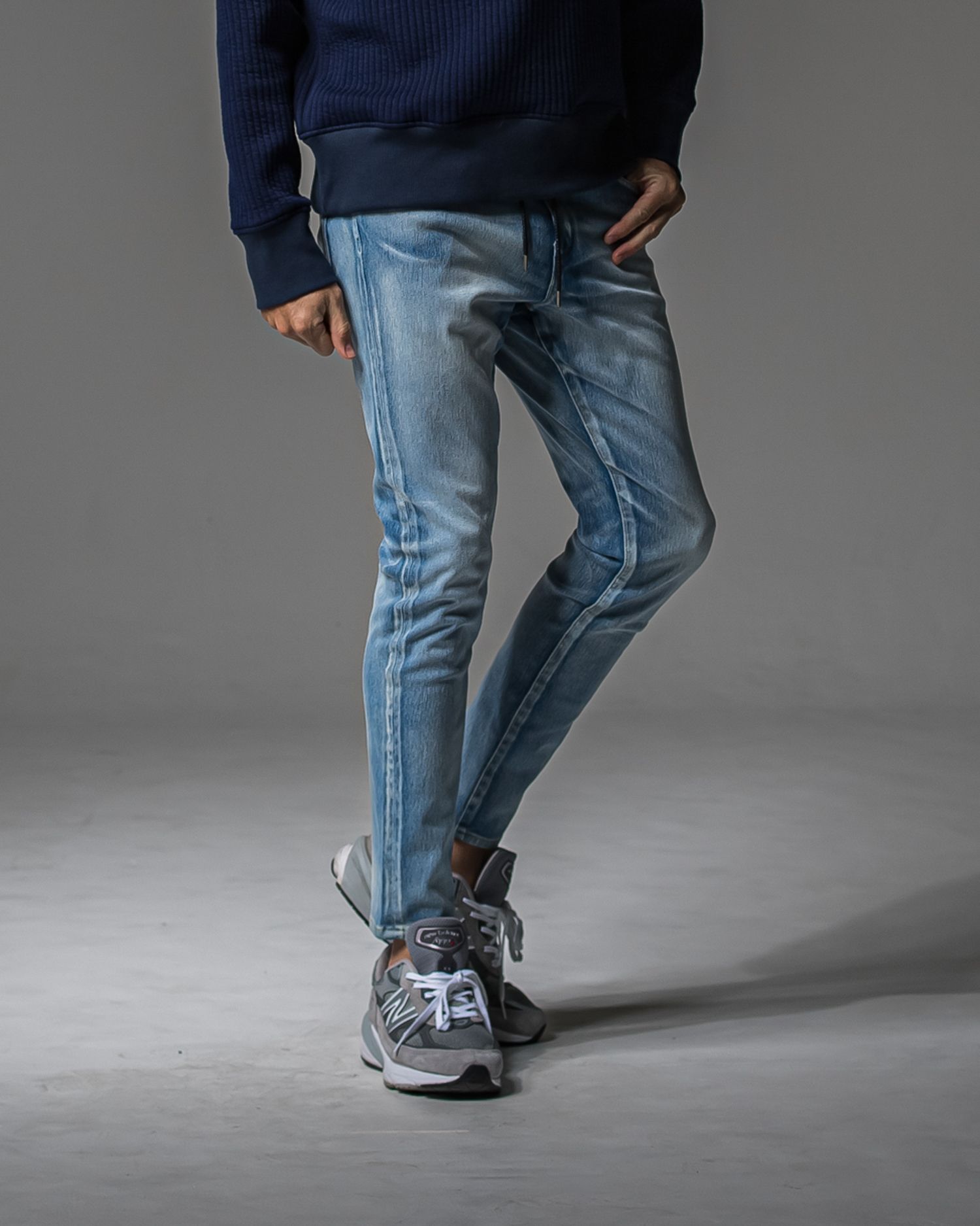 MICK DENIM JERSEY / RC37-ST-020 / デニムジャージテーパードパンツ / ライトインディゴ (9月上旬入荷予定)