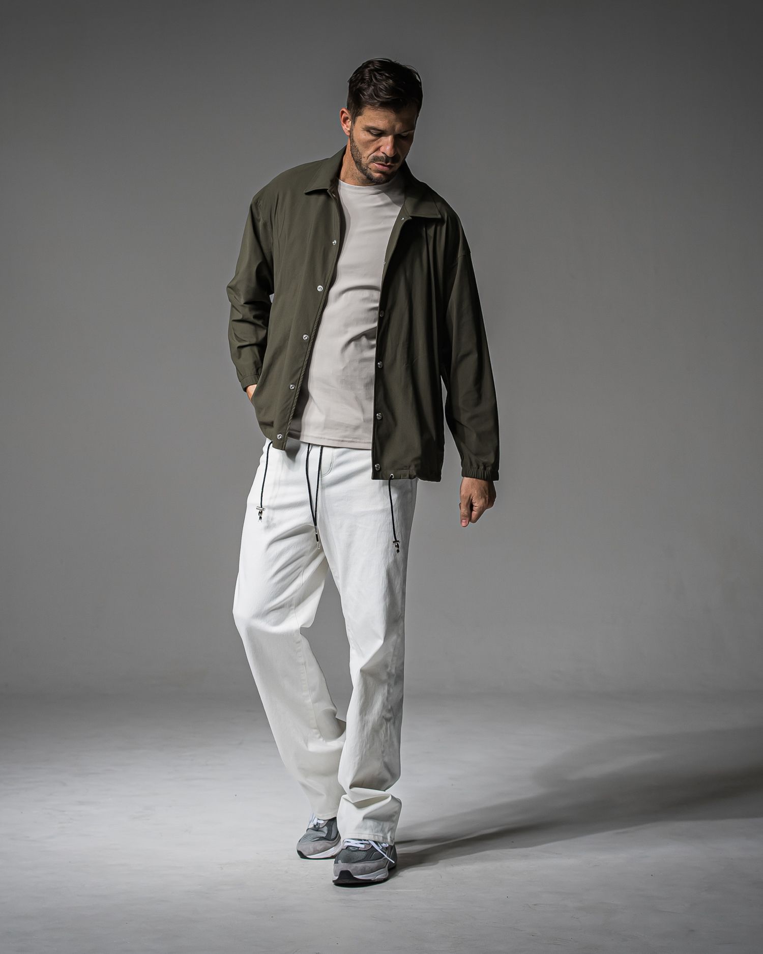 KING DENIM JERSEY / BASIC-ST-005 / デニムジャージ バギーワイドパンツ / ホワイト