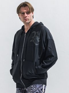 RUSH OVER ZIPUP HOODIE / RC40-C-001 / ラッシュガードパーカー / ブラック (5月下旬入荷予定)