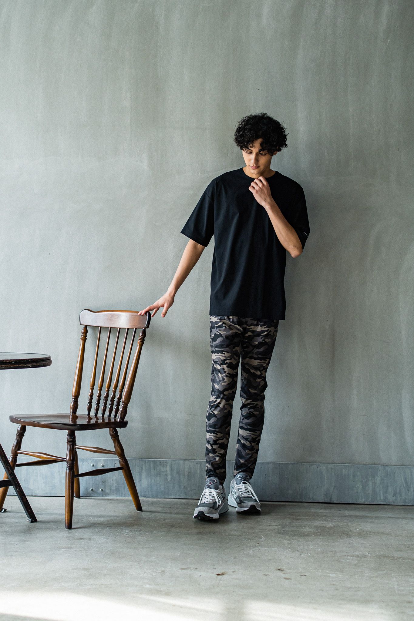 CHRIS EASY TUCK PANTS / RC32-ST-016T / イージータックパンツ / カモフラブラック