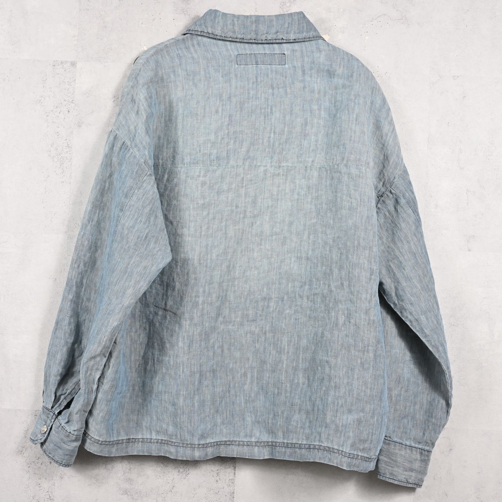 INDIGO LINEN JACK SHIRT / RC39-JK-007 / インディゴリネンシャツジャケット / ライトインディゴ (3月上旬入荷予定)