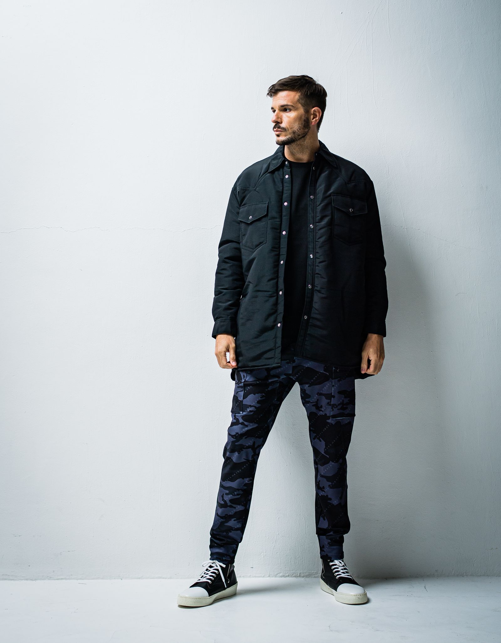 WESTAN SHIRT COAT / OR1-JK-006 / ウエスタンシャツコート / ブラックナイロン (12月中旬入荷予定)