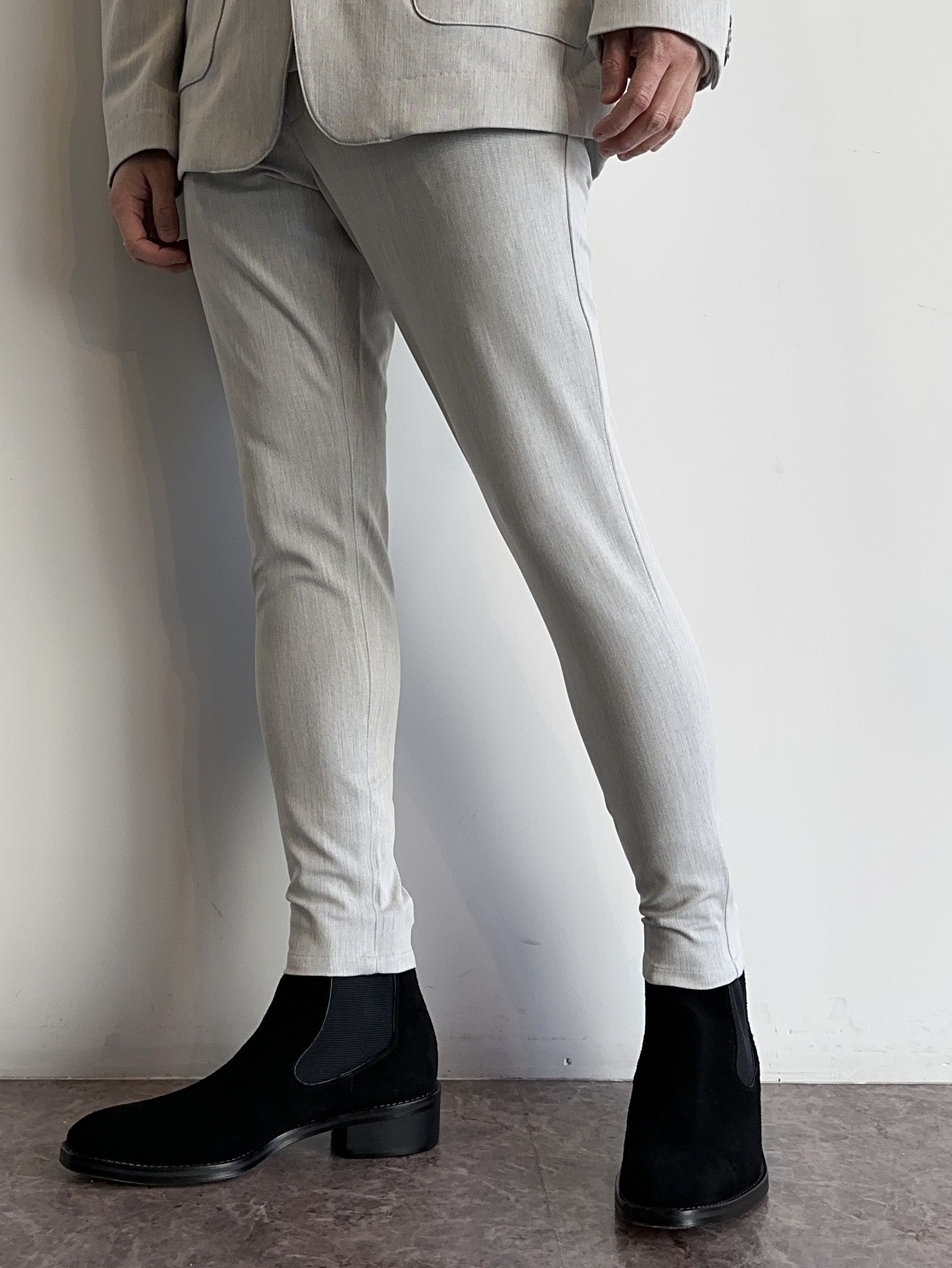 PAT TIGHT EASY PANTS / RC31-ST-037 / ベルト付きイージーパンツ / グレー