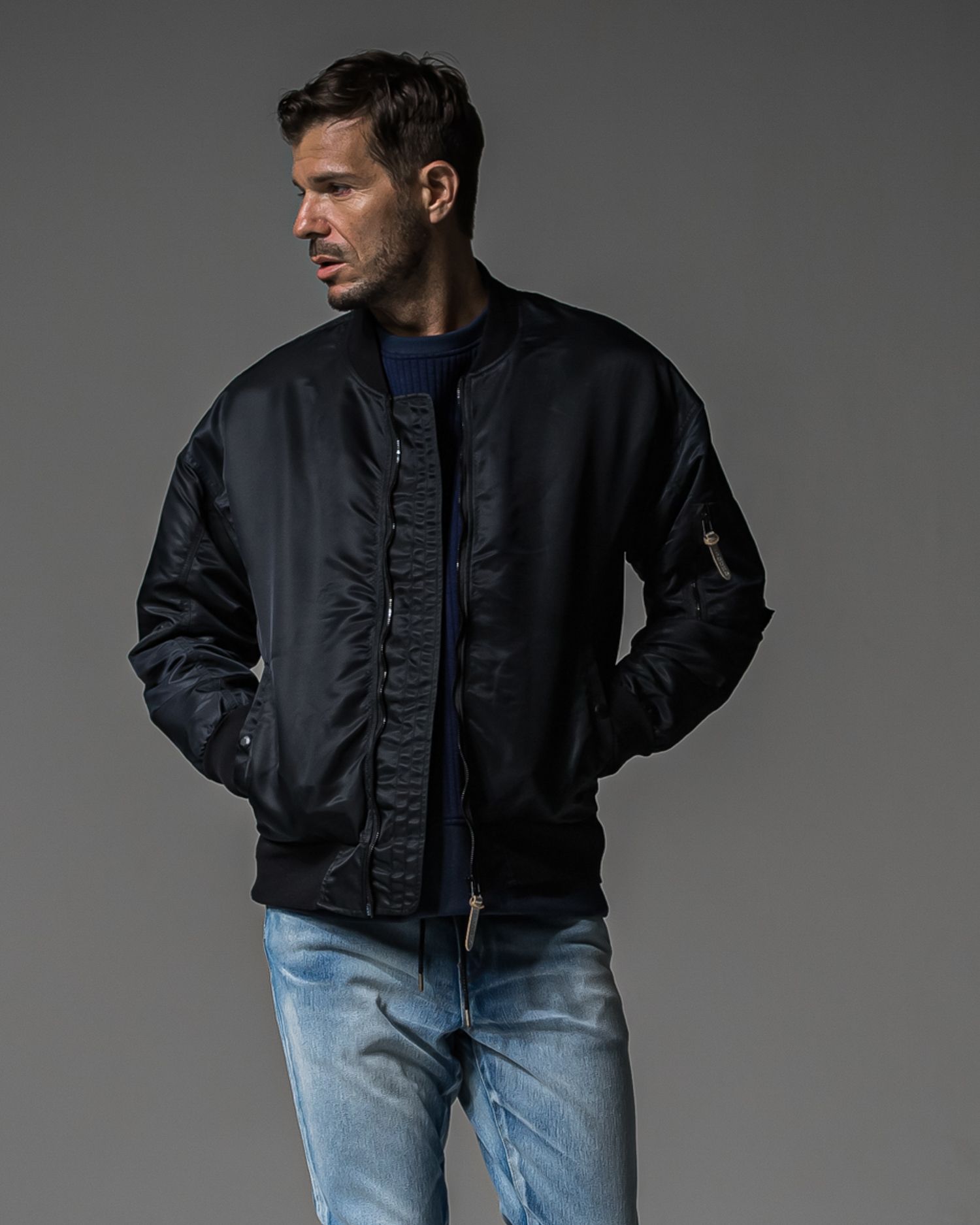 LIGHT DAVID JACKET / RC37-JK-002 / ナイロンライトMA-1 / ブラック (9月上旬入荷予定)